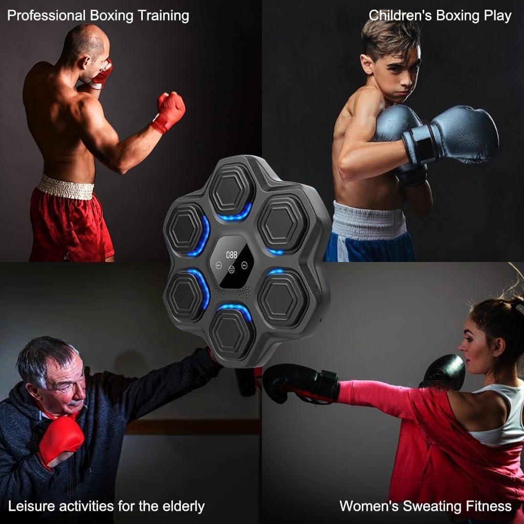 Máquina de Boxeo Musical Bluetooth Hewllertng con Guantes
