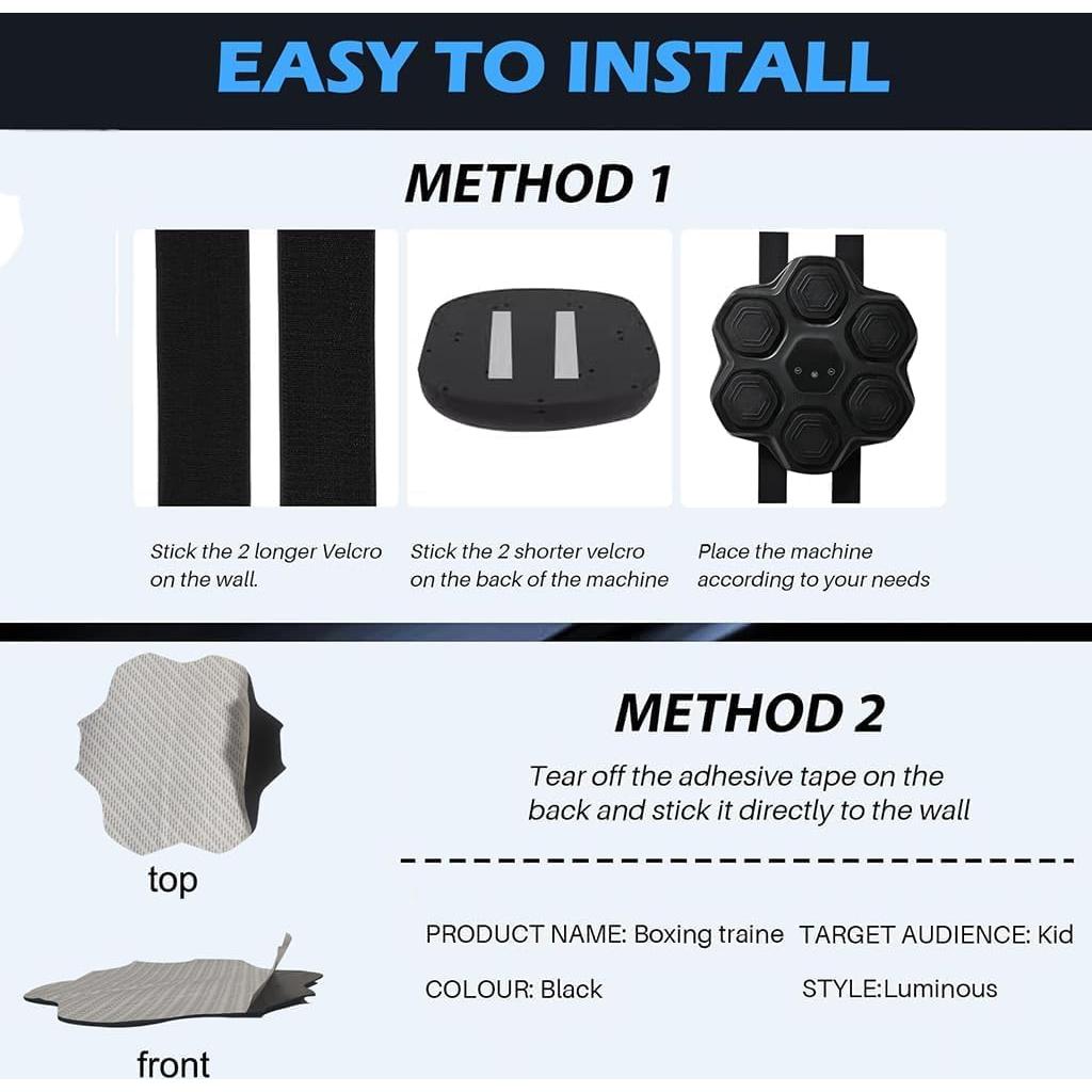 Máquina de Boxeo Musical Bluetooth Hewllertng con Guantes