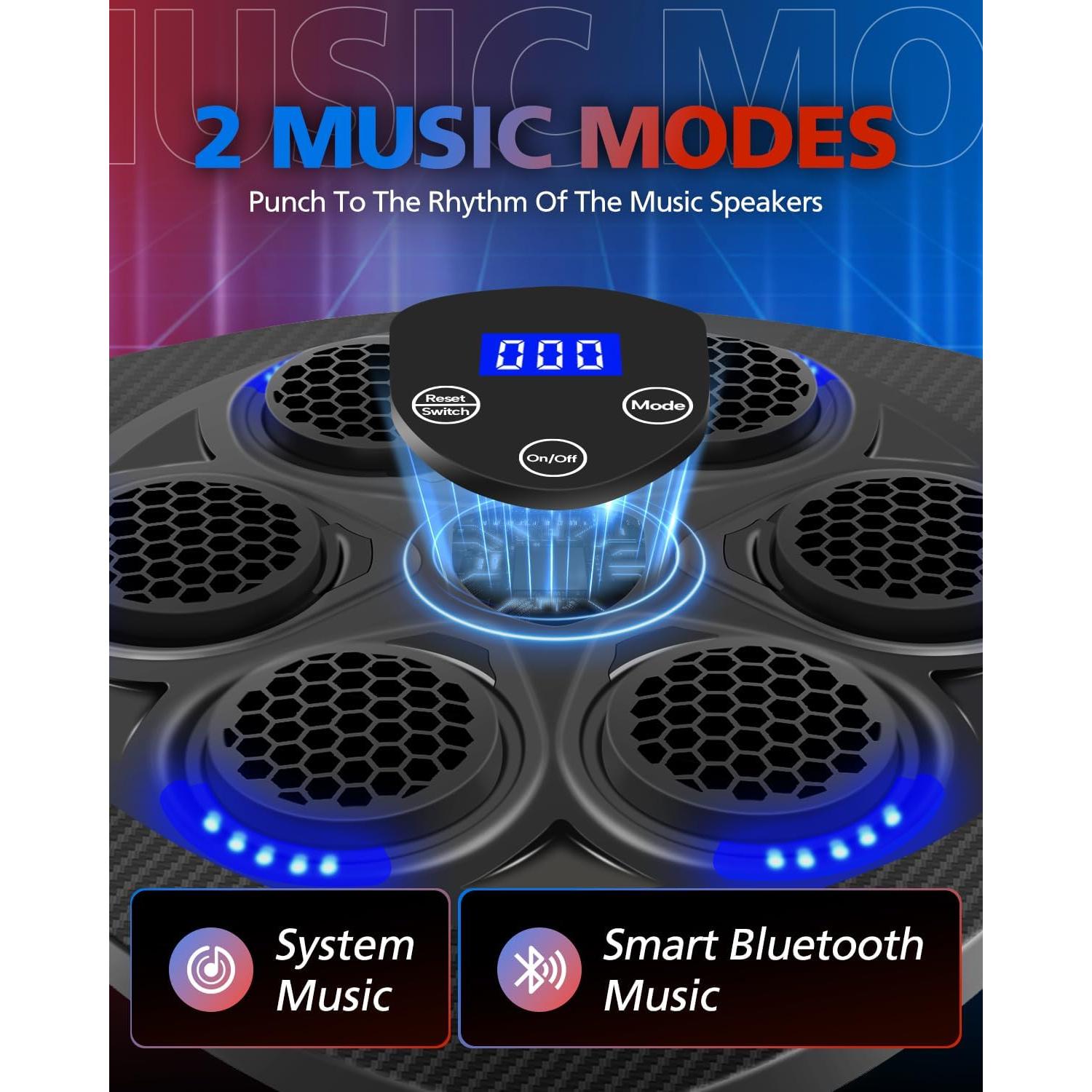 Máquina de Boxeo Musical NOVARHOME con Guantes, 15 Modos