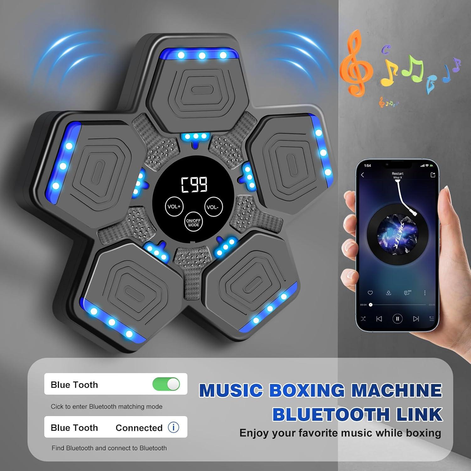 Máquina de Boxeo Musical YORWHIN con Guantes - Entrenamiento en Casa