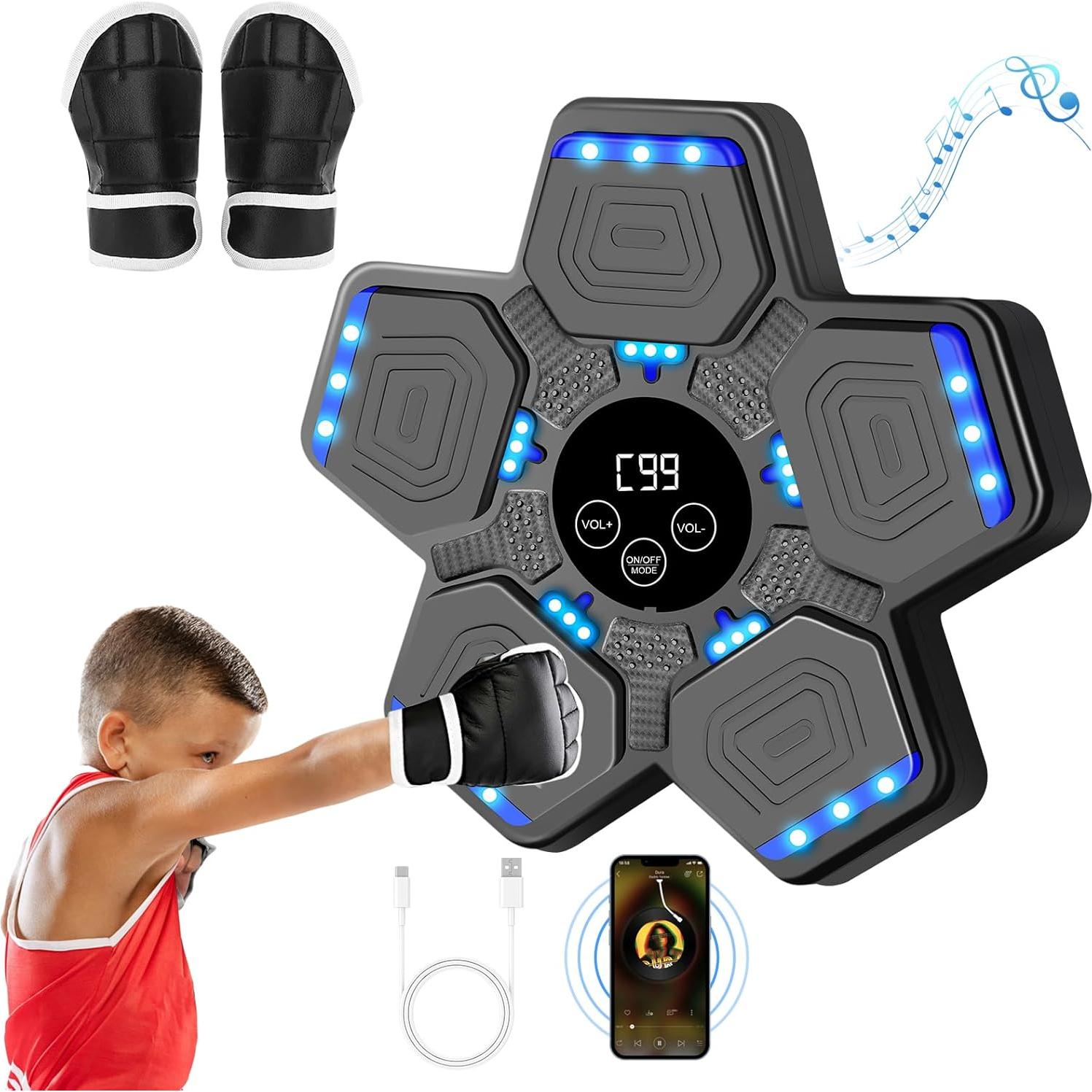 Máquina de Boxeo Musical YORWHIN con Guantes - Entrenamiento en Casa