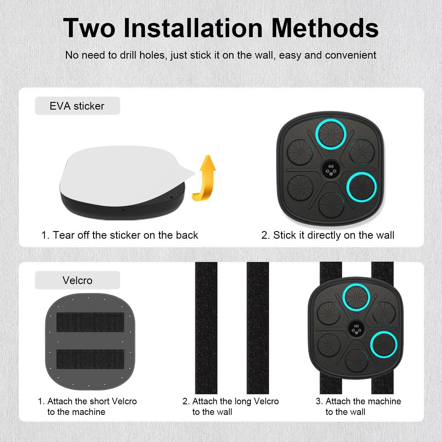 Máquina de Boxeo Musical FitMount MBT - Pared, LED, Guantes