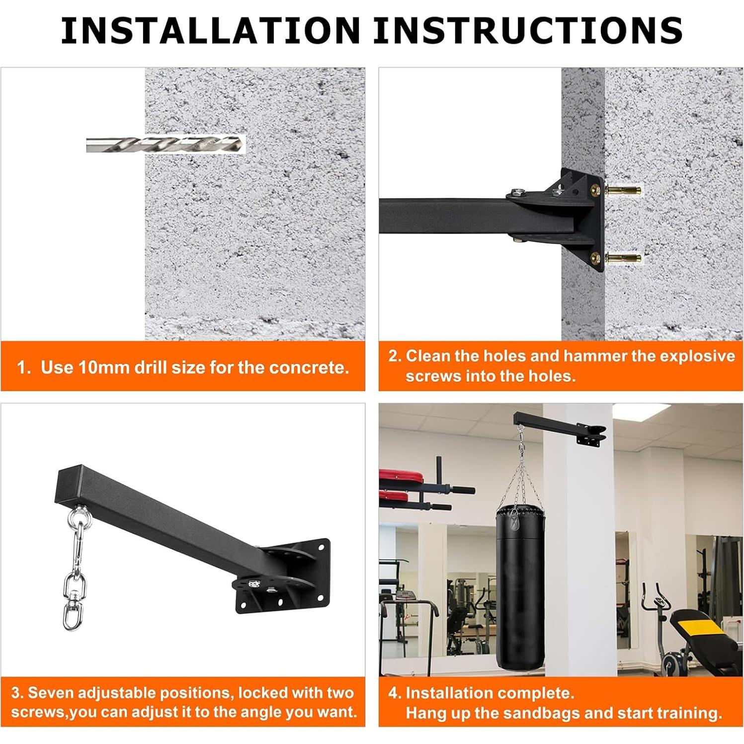 Soporte de Bolsa de Boxeo YZZHAJ 1207 Ajustable 7 Posiciones