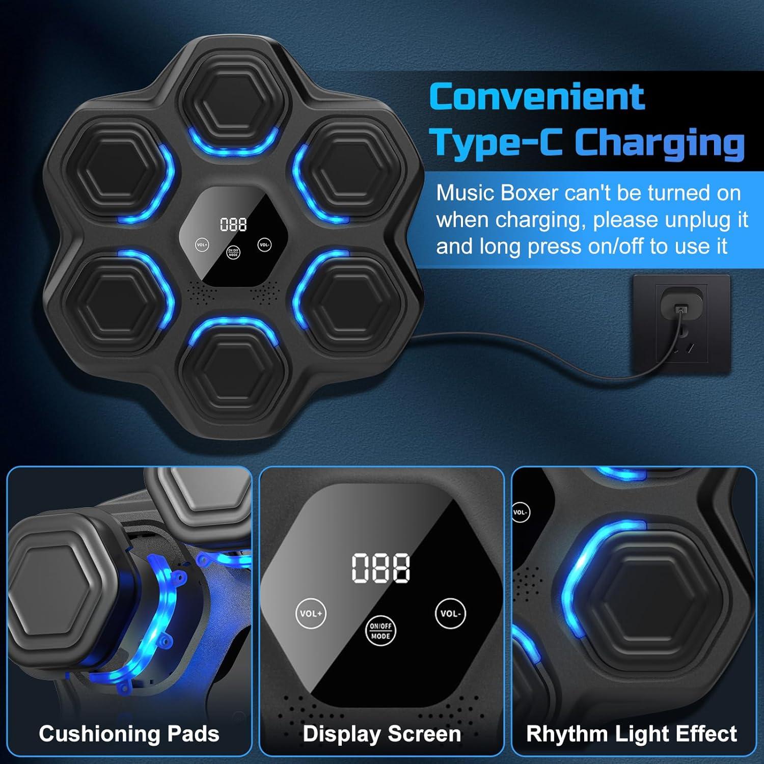 Máquina de Boxeo Musical YHR 6 Objetivos Bluetooth 2.72 kg