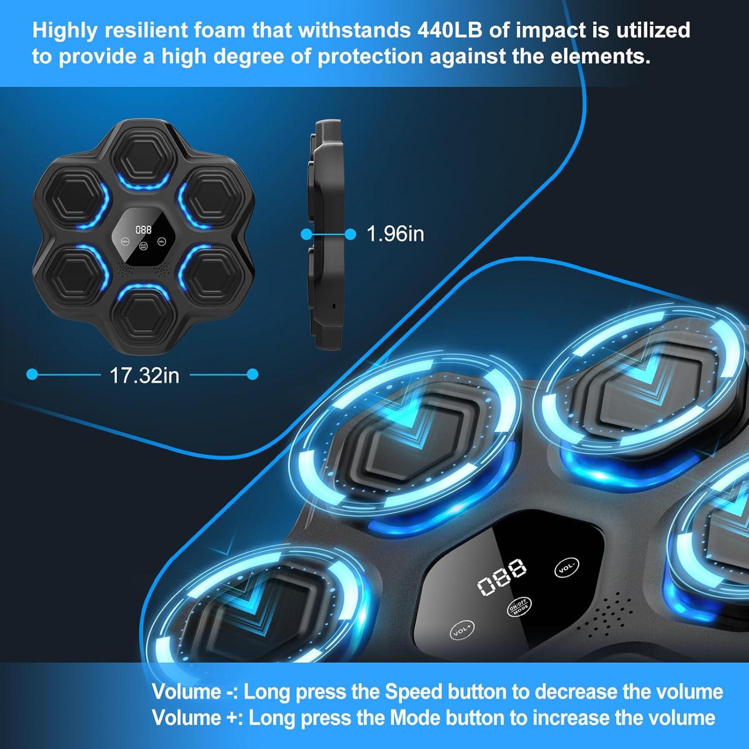 Máquina de Boxeo Musical YHR 6 Objetivos Bluetooth 2.72 kg