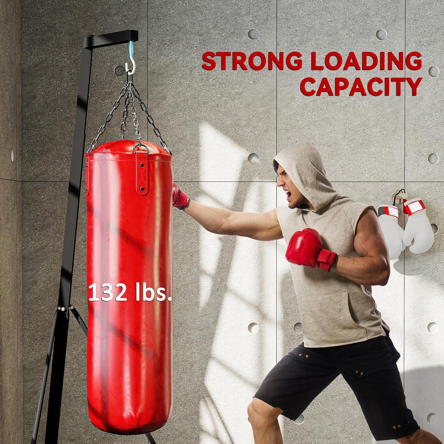 Soporte Plegable para Bolsa de Boxeo Soozier, Altura Ajustable 162-205 cm