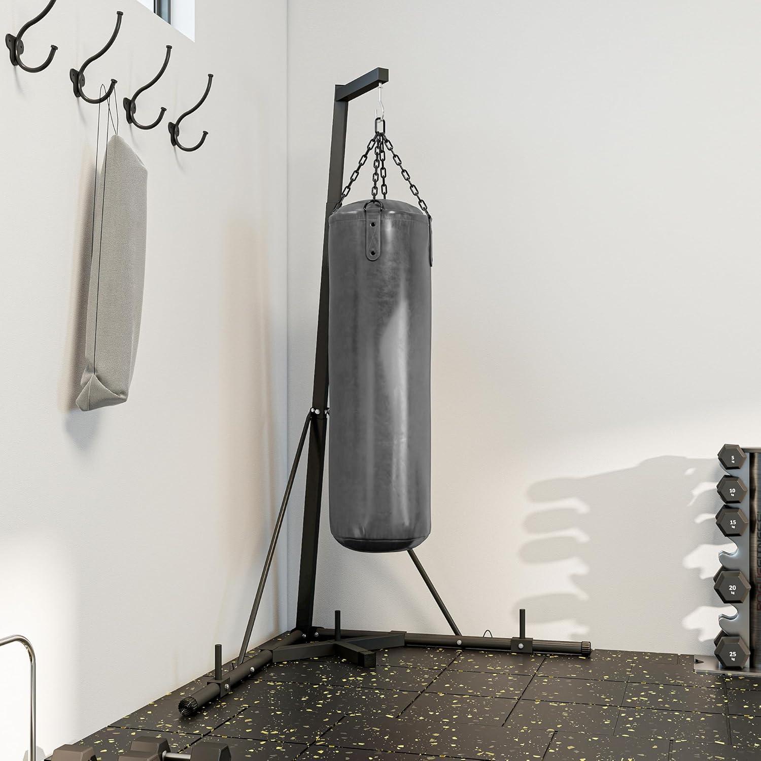 Soporte Plegable para Bolsa de Boxeo Soozier, Altura Ajustable 162-205 cm