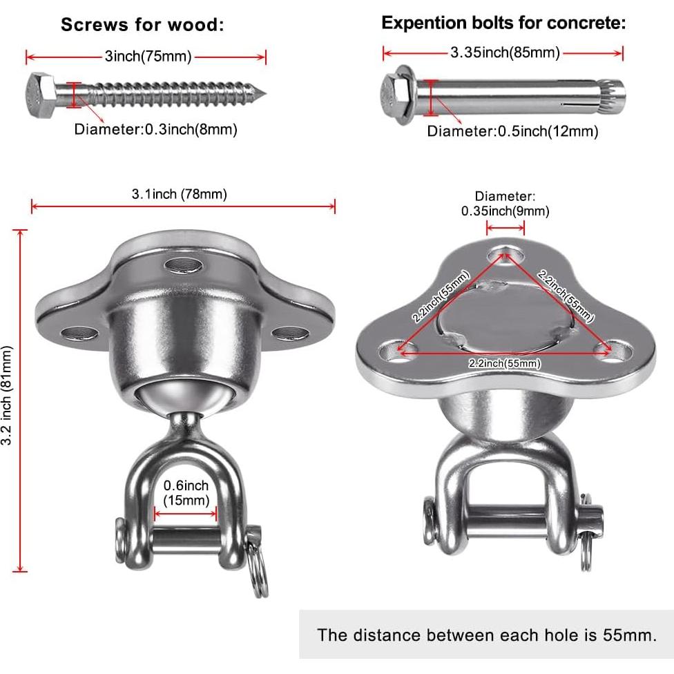 Soporte para Saco de Boxeo SELEWARE con Giro Silencioso
