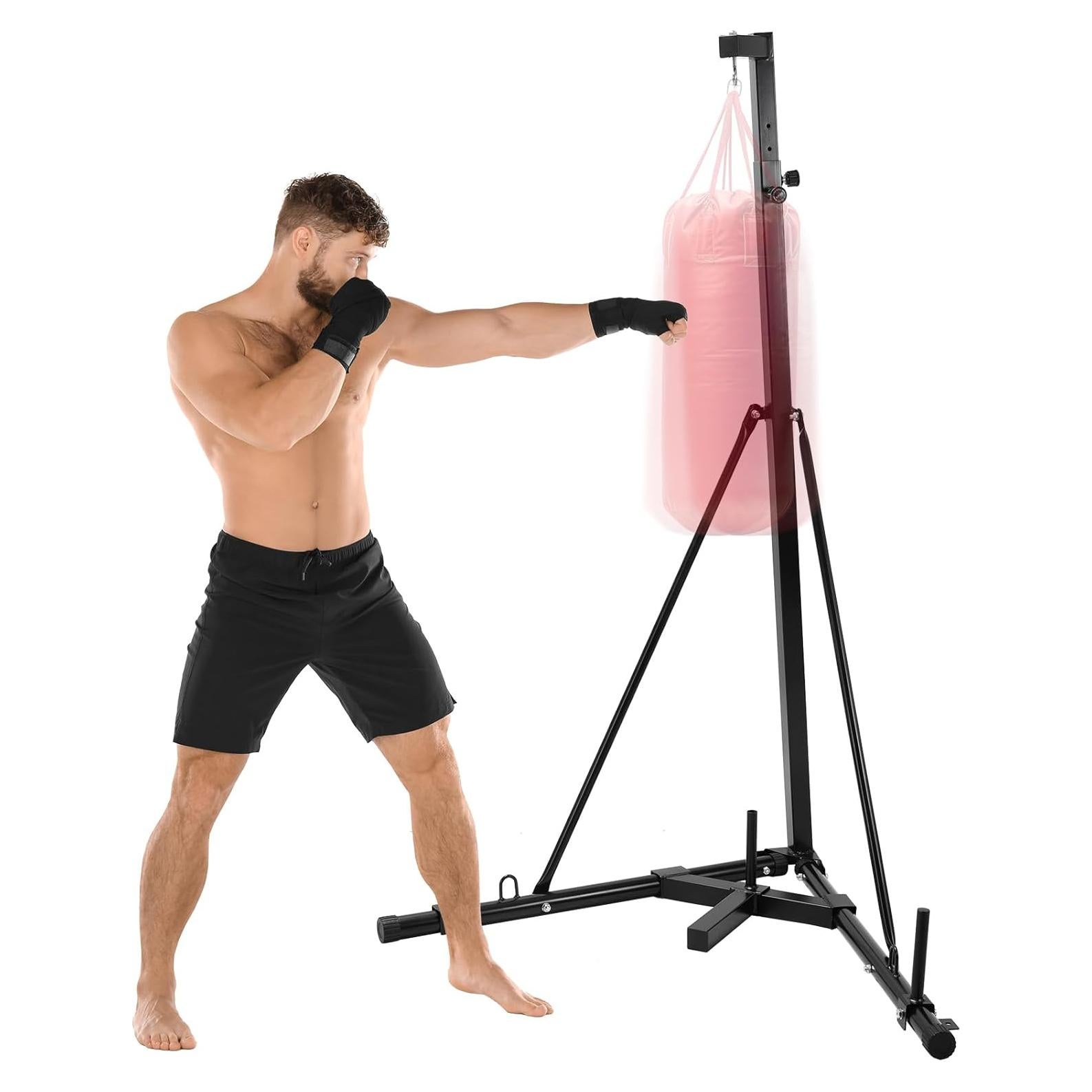 Soporte de Saco de Boxeo Ajustable Clevich - 68 kg, Acero