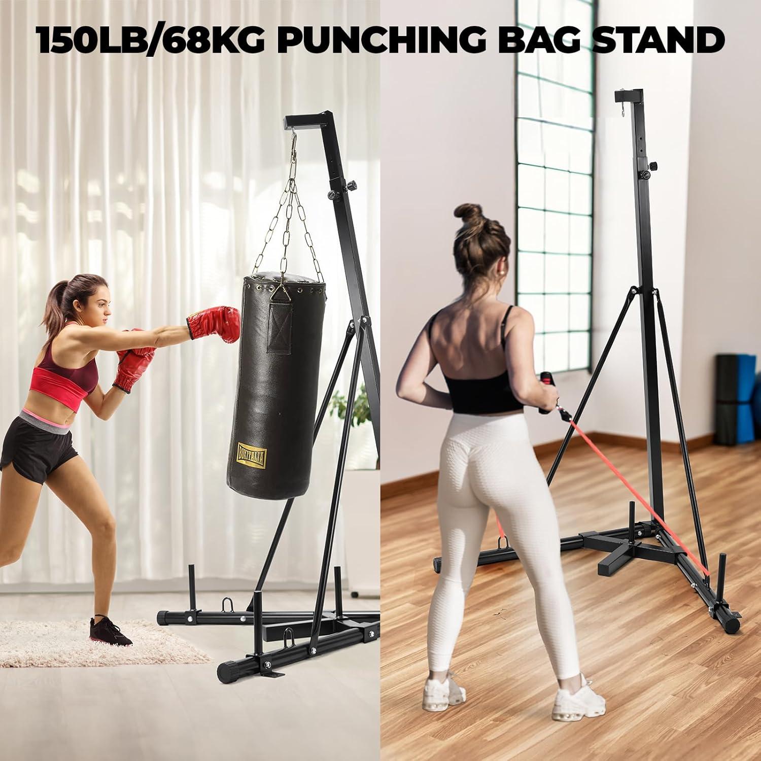 Soporte de Saco de Boxeo Ajustable Clevich - 68 kg, Acero