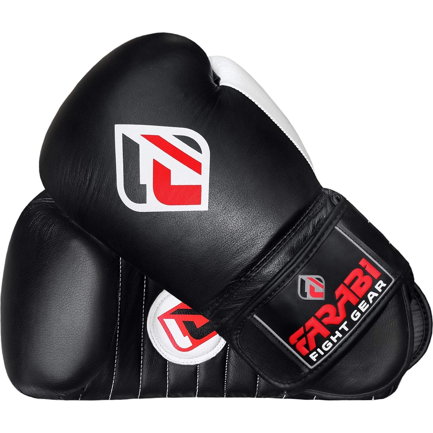 Mitones de Entrenamiento Farabi Sports A3 - Cuero Genuino, Negro