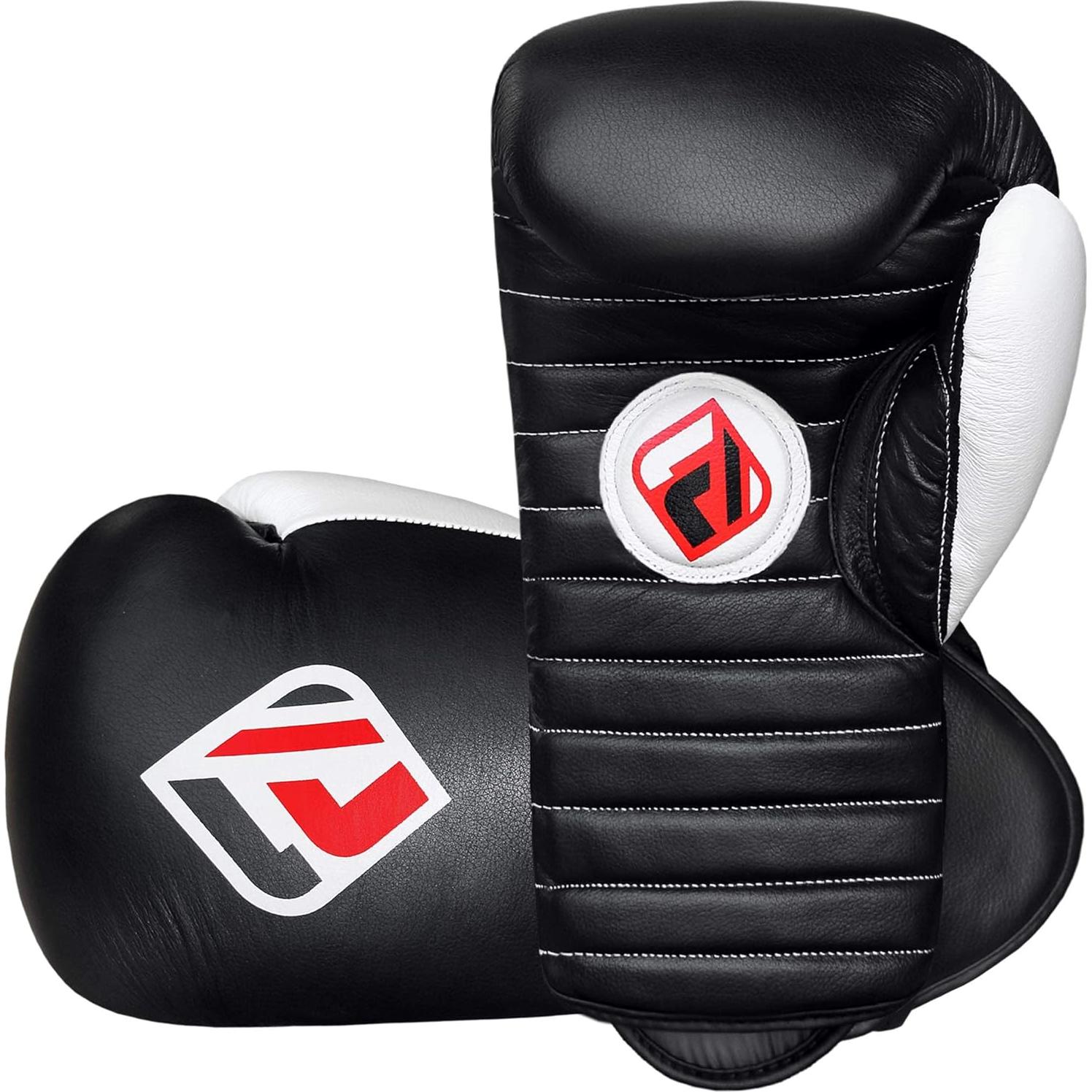 Mitones de Entrenamiento Farabi Sports A3 - Cuero Genuino, Negro