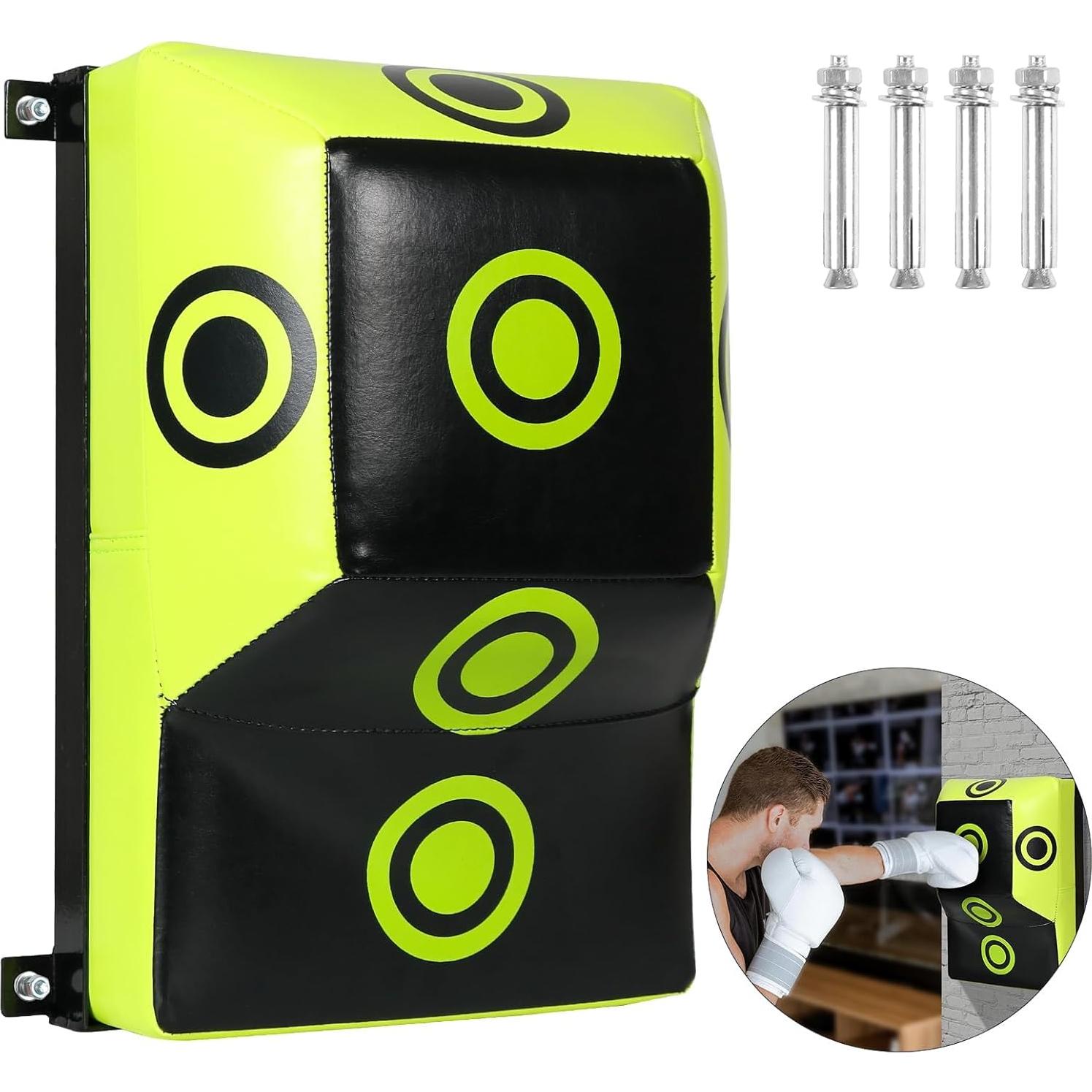 Saco de Boxeo Montaje en Pared INNOLIFE TM-0070 Negro Verde