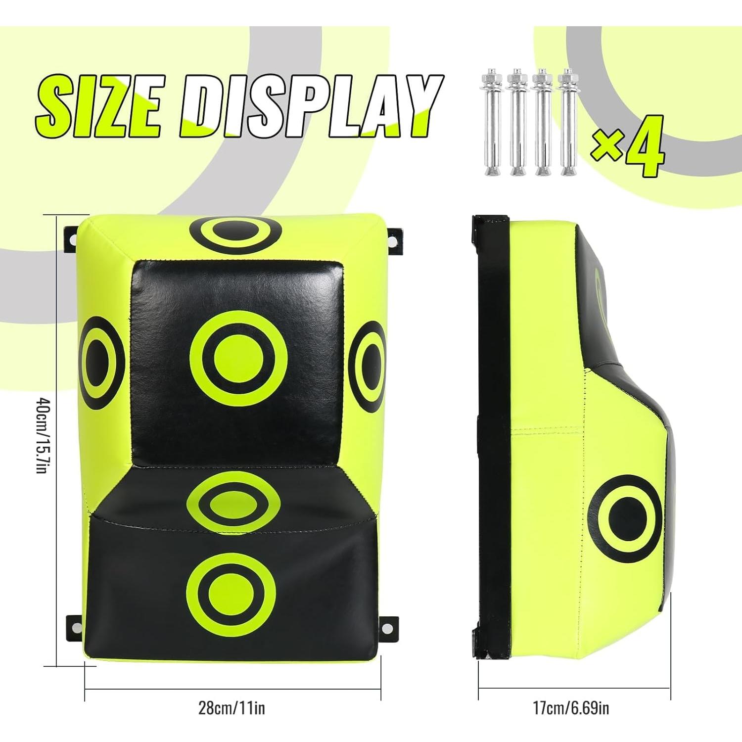 Saco de Boxeo Montaje en Pared INNOLIFE TM-0070 Negro Verde