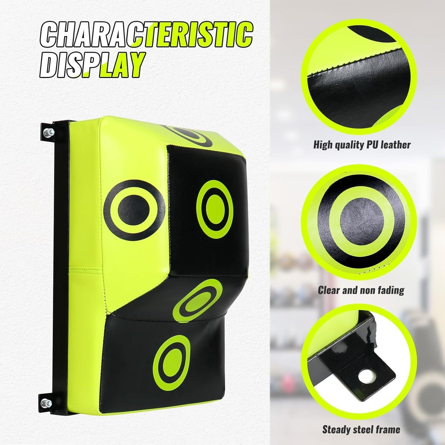 Saco de Boxeo Montaje en Pared INNOLIFE TM-0070 Negro Verde