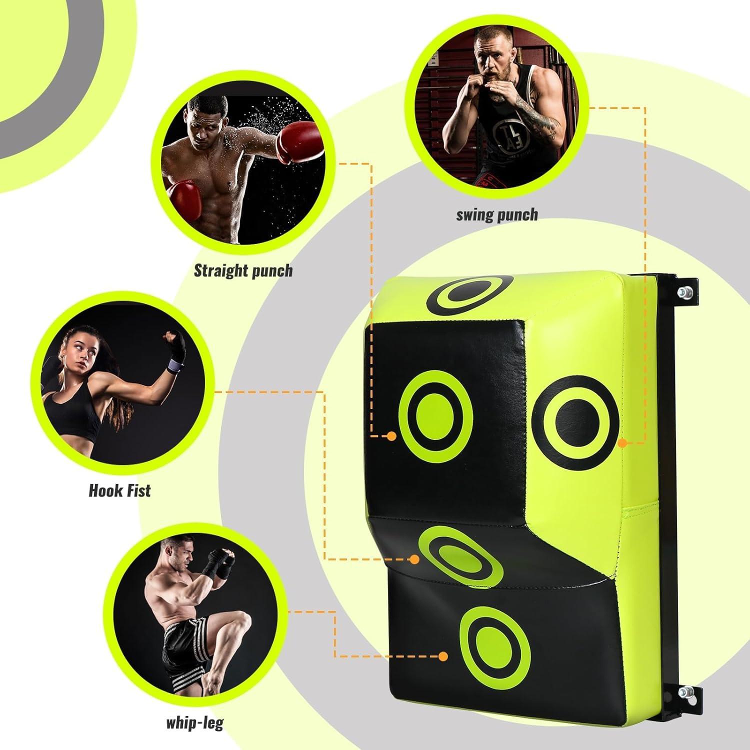 Saco de Boxeo Montaje en Pared INNOLIFE TM-0070 Negro Verde