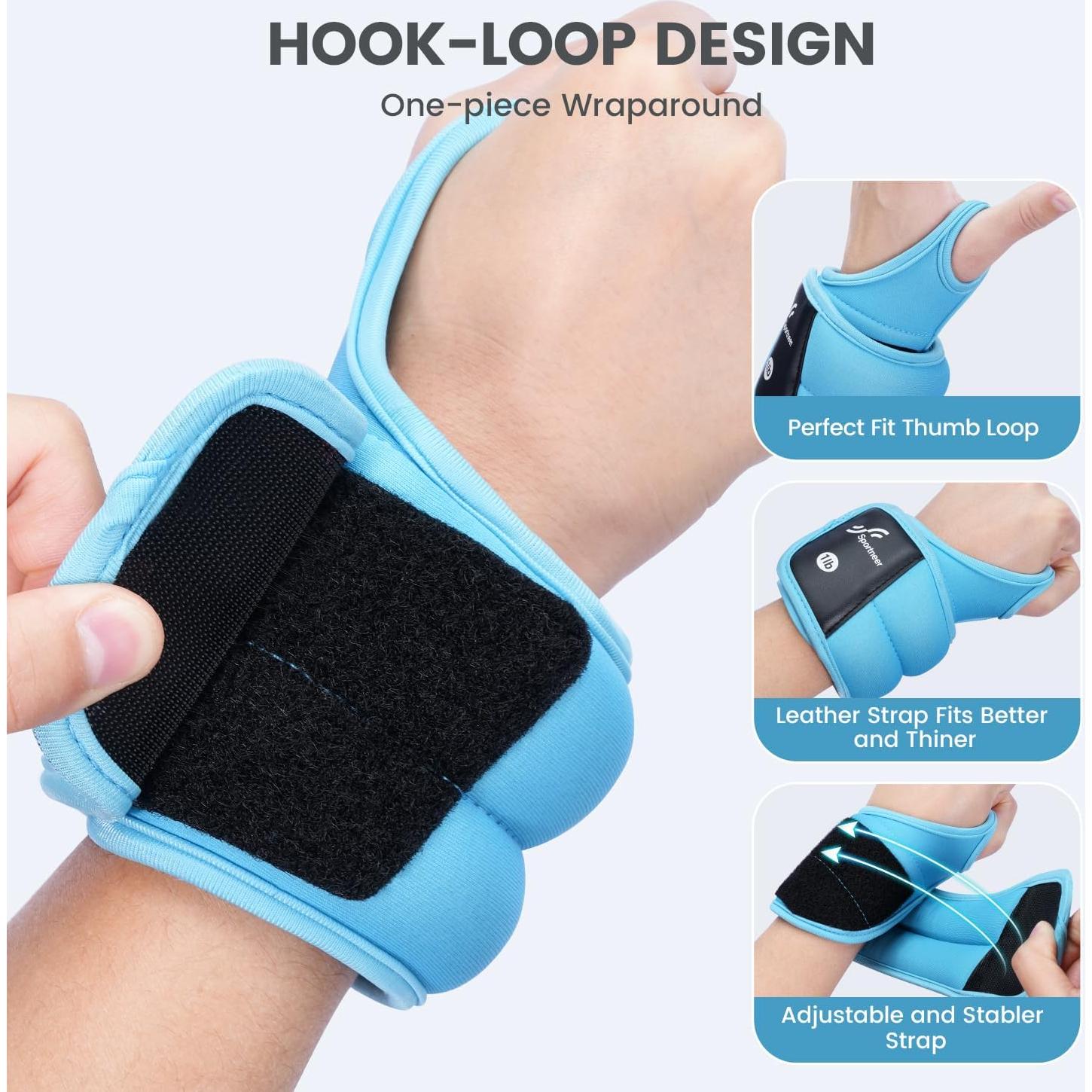 Pesas de Muñeca Sportneer 0.45 kg x 2 para Entrenamiento