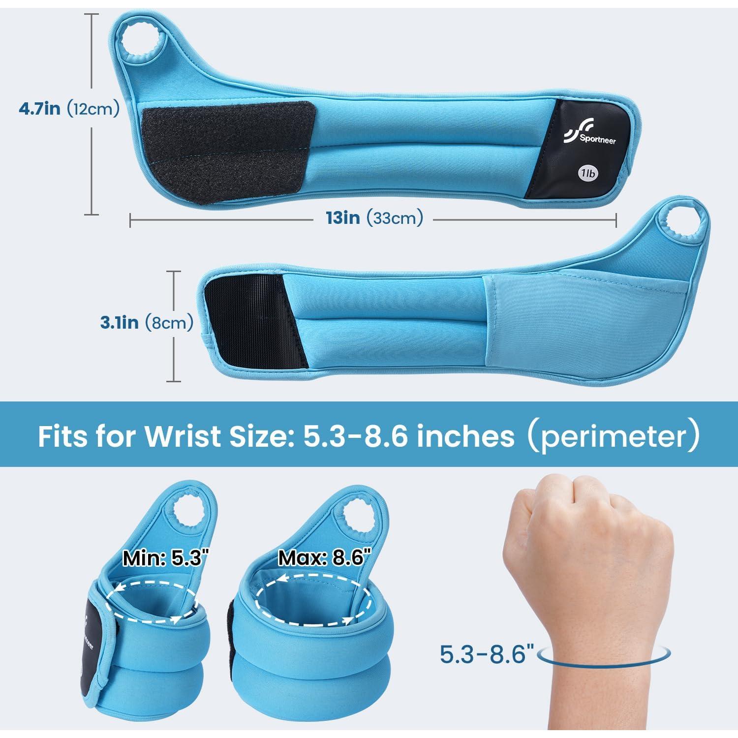 Pesas de Muñeca Sportneer 0.45 kg x 2 para Entrenamiento