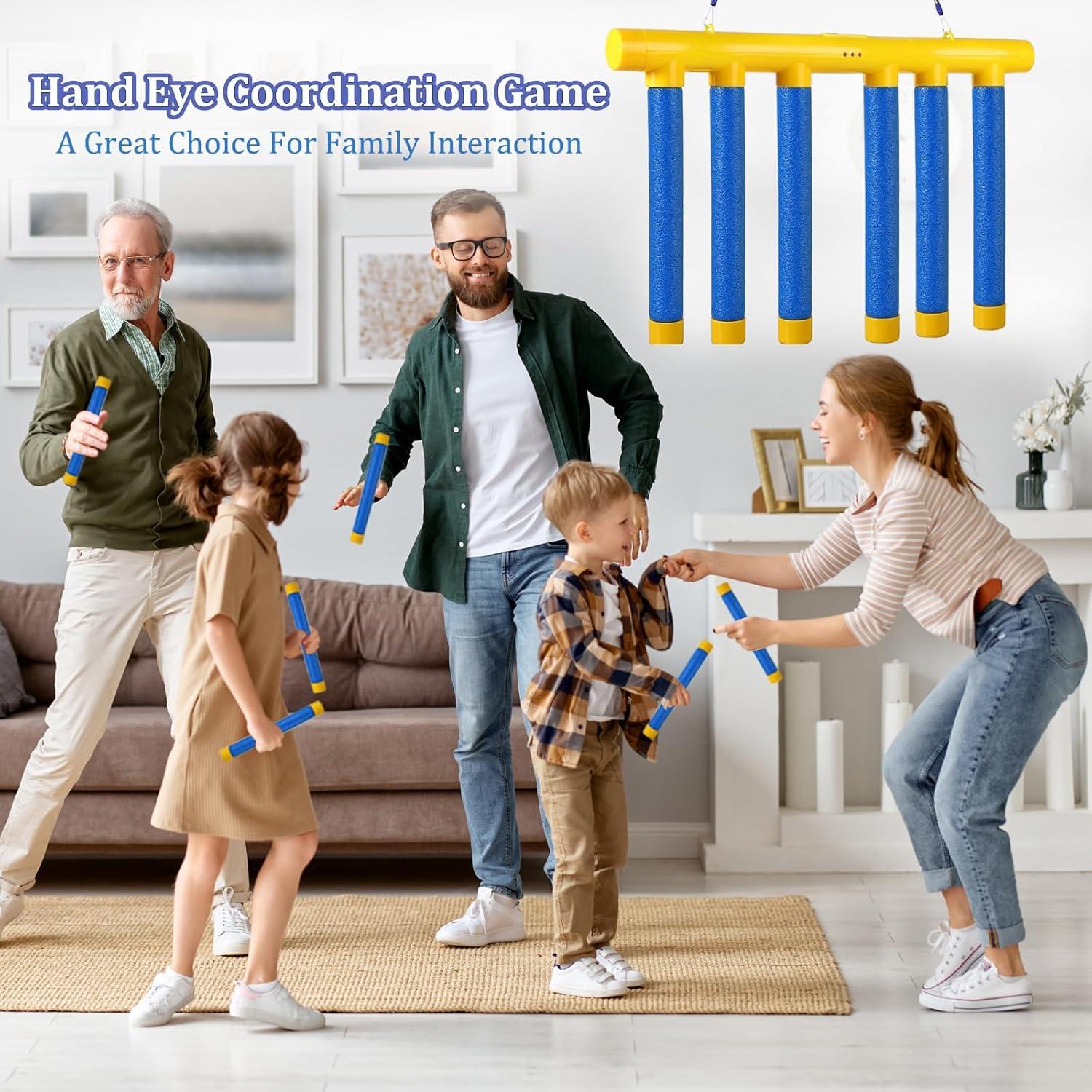 Juego de Coordinación Mano-Ojo MOVDRISPD con 6 Palos - Entrenador de Reflejos