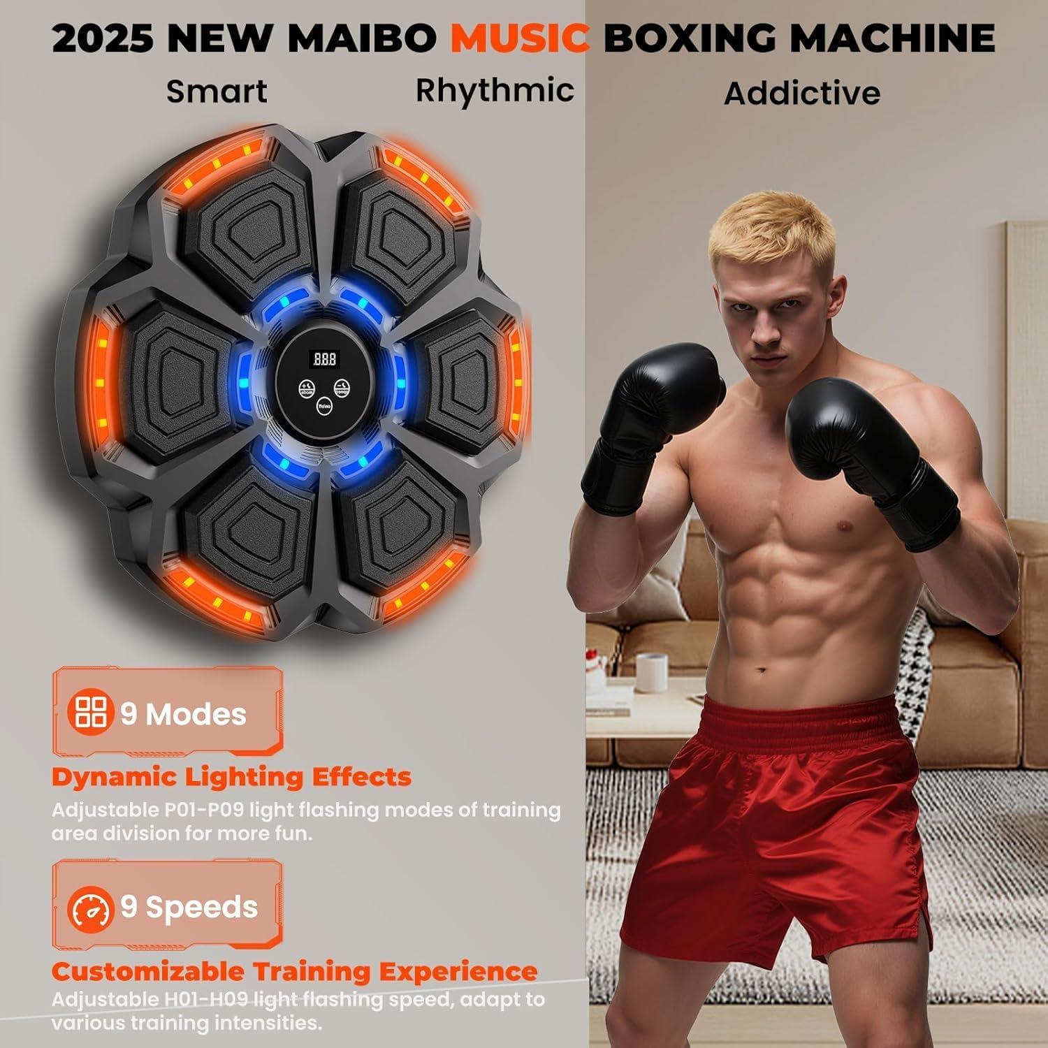 Máquina de Boxeo Musical MAIBO FBA-005 con Guantes y Bluetooth