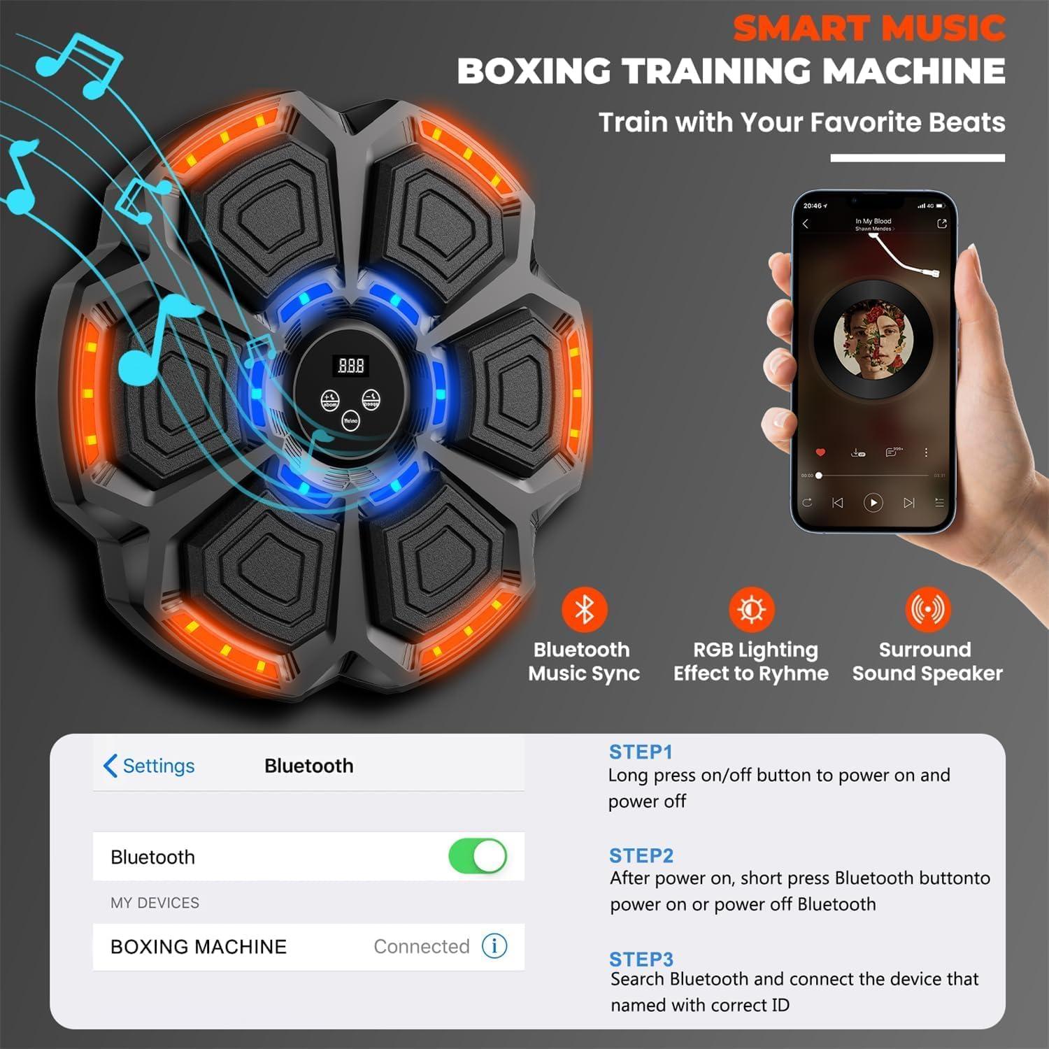 Máquina de Boxeo Musical MAIBO FBA-005 con Guantes y Bluetooth