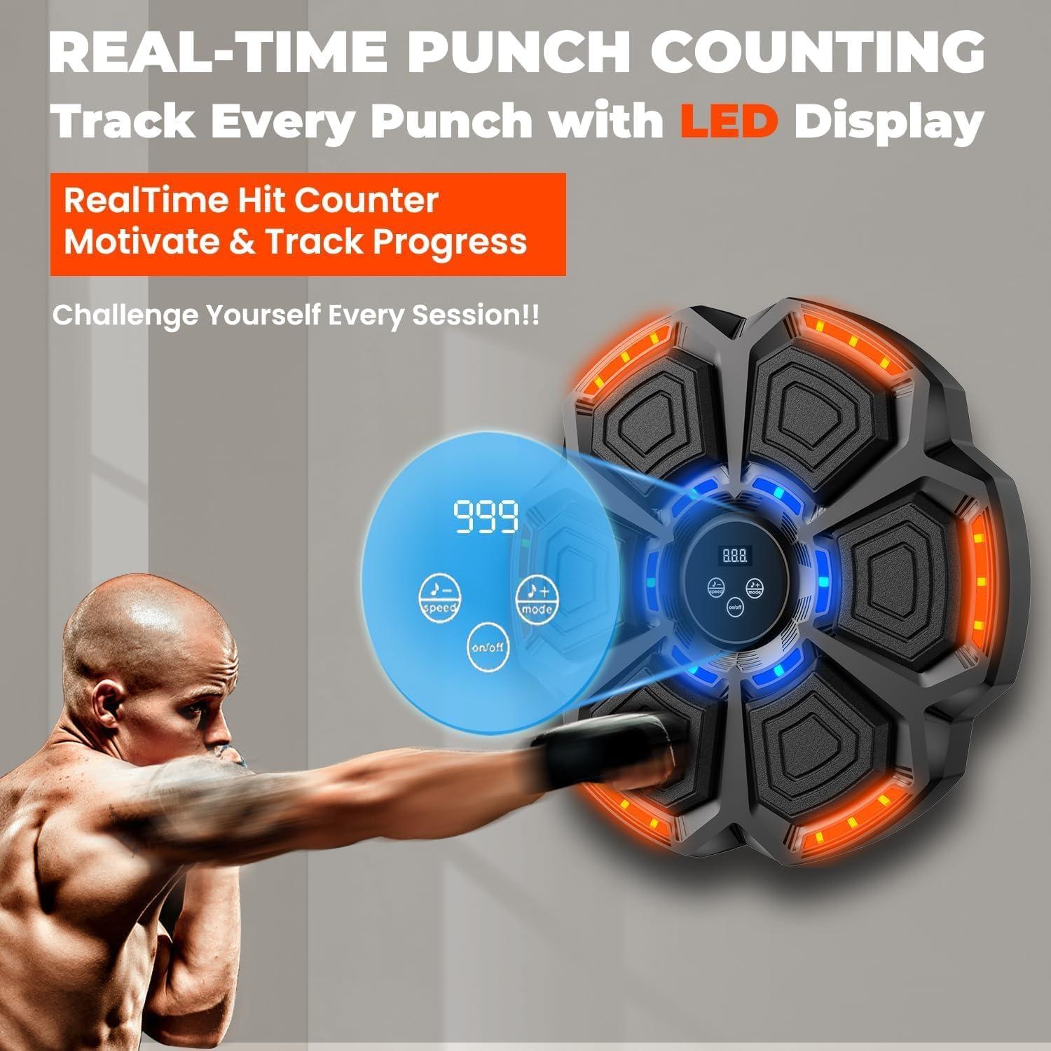 Máquina de Boxeo Musical MAIBO FBA-005 con Guantes y Bluetooth