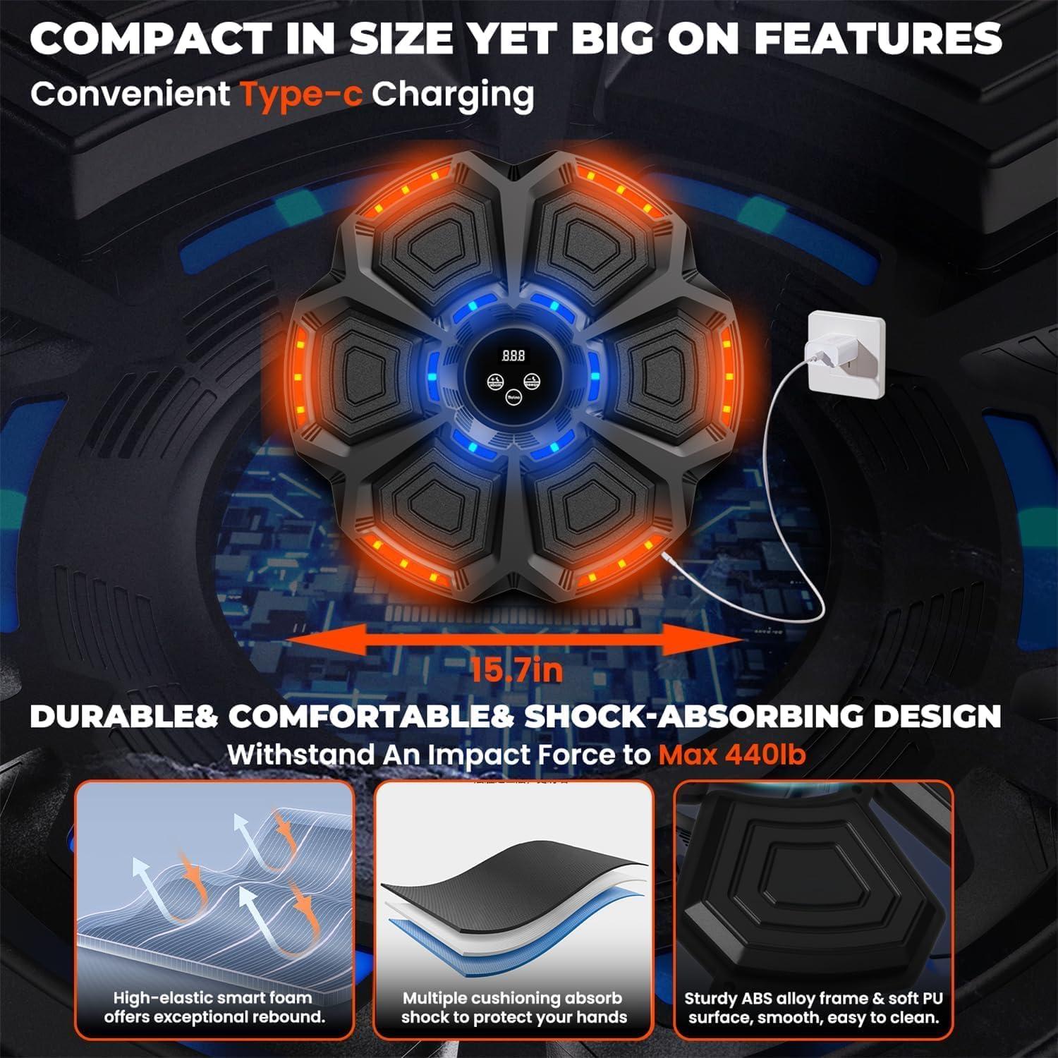 Máquina de Boxeo Musical MAIBO FBA-005 con Guantes y Bluetooth