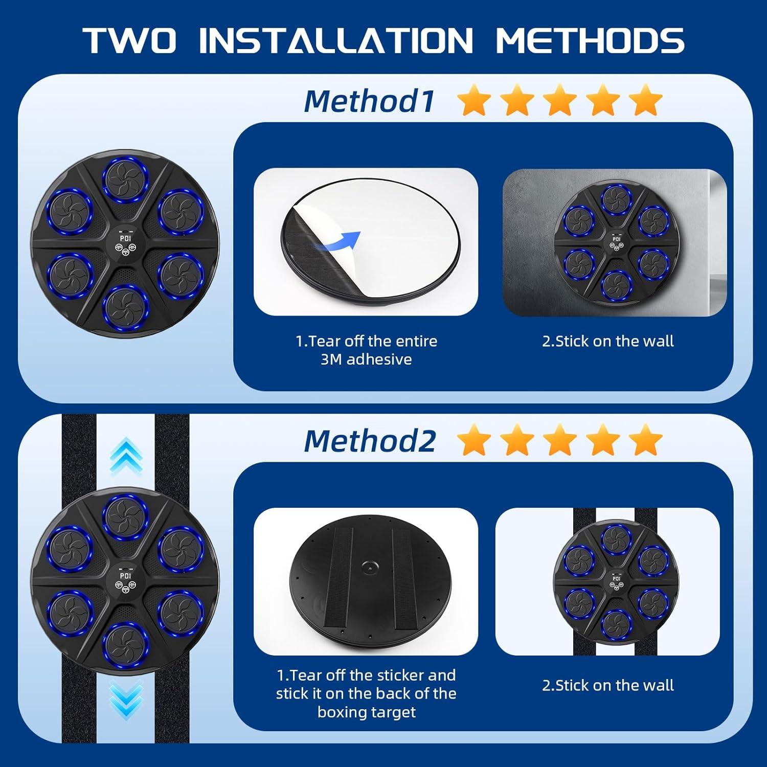 Máquina de Boxeo Musical Mileonaim hj-x con Guantes, 12 Modos