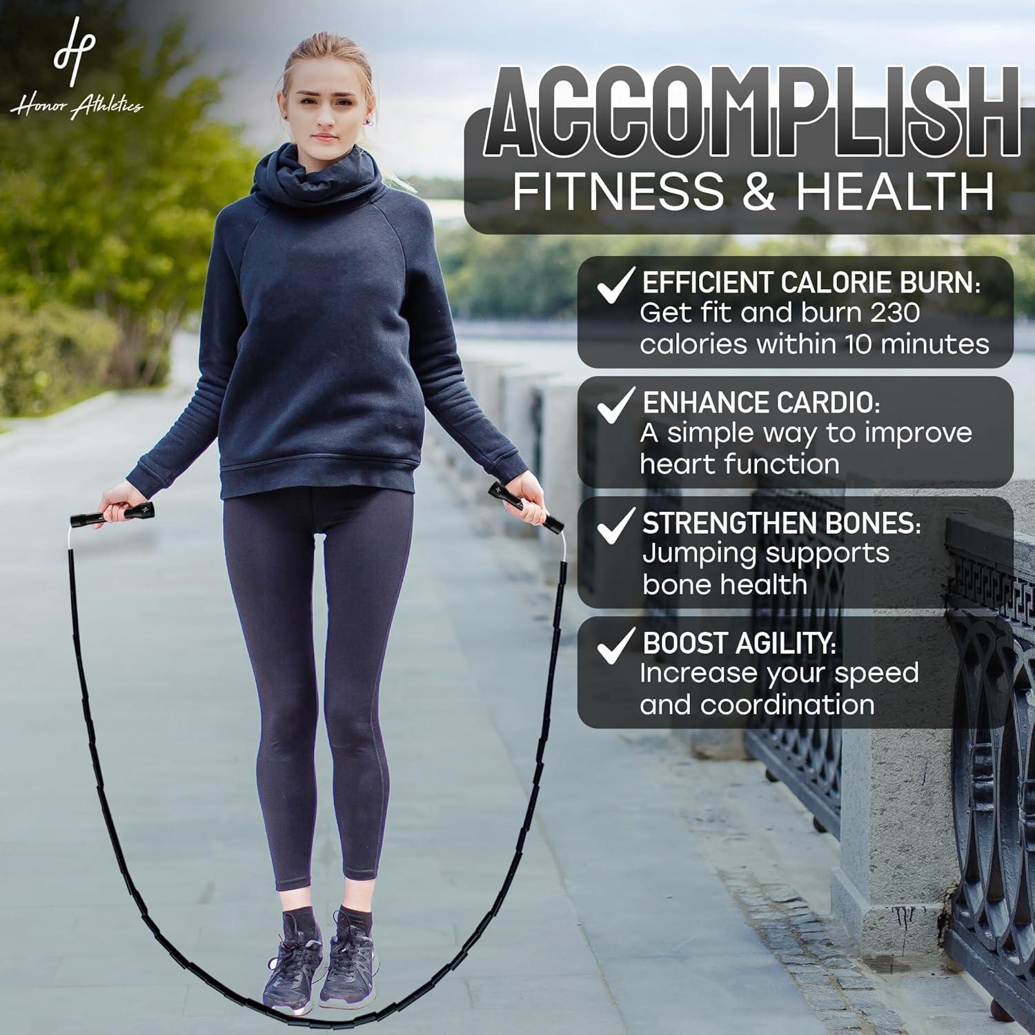 Cuerda de Salto Honor Athletics 2.0 Ajustable 3.05m Negra