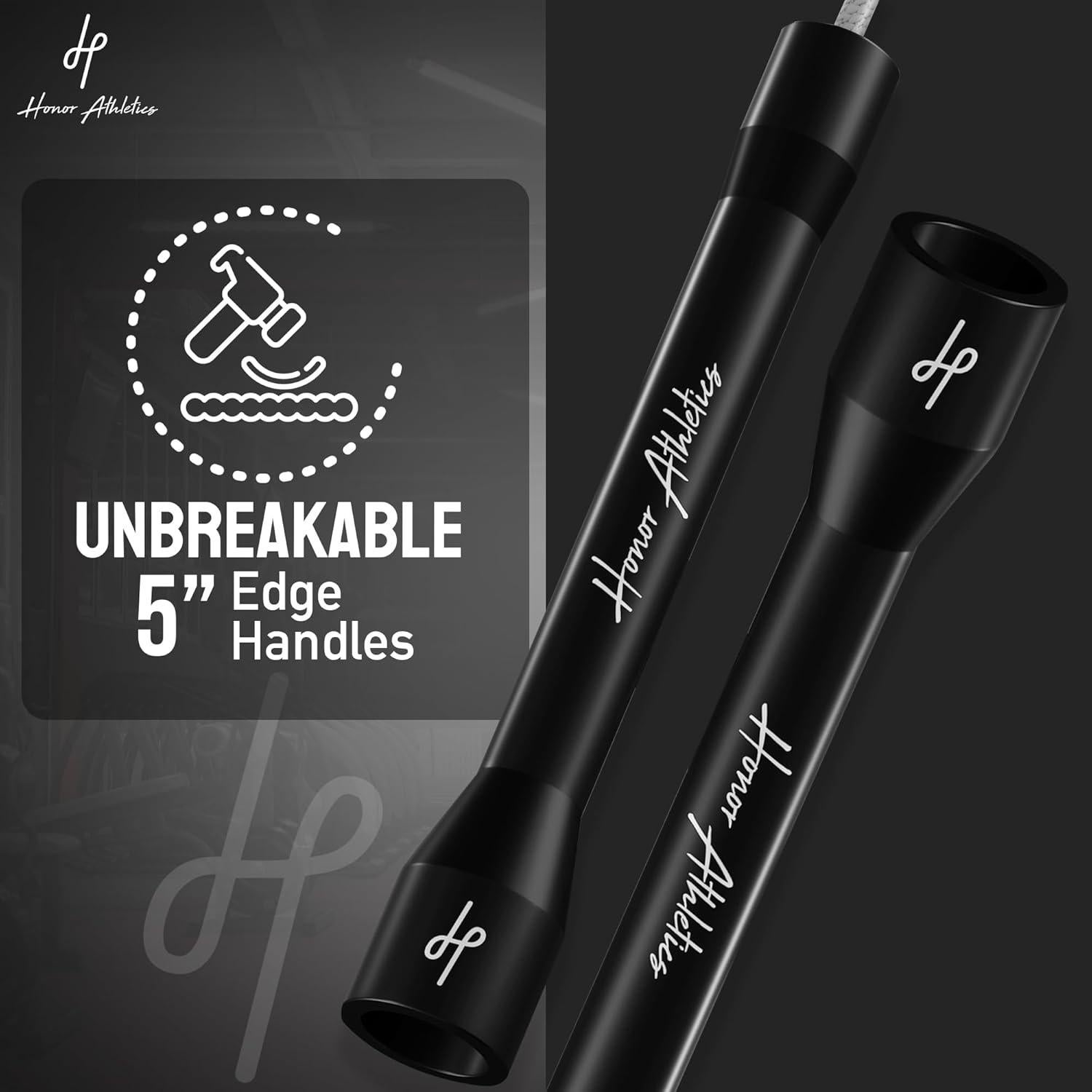 Cuerda de Salto Honor Athletics 2.0 Ajustable 3.05m Negra