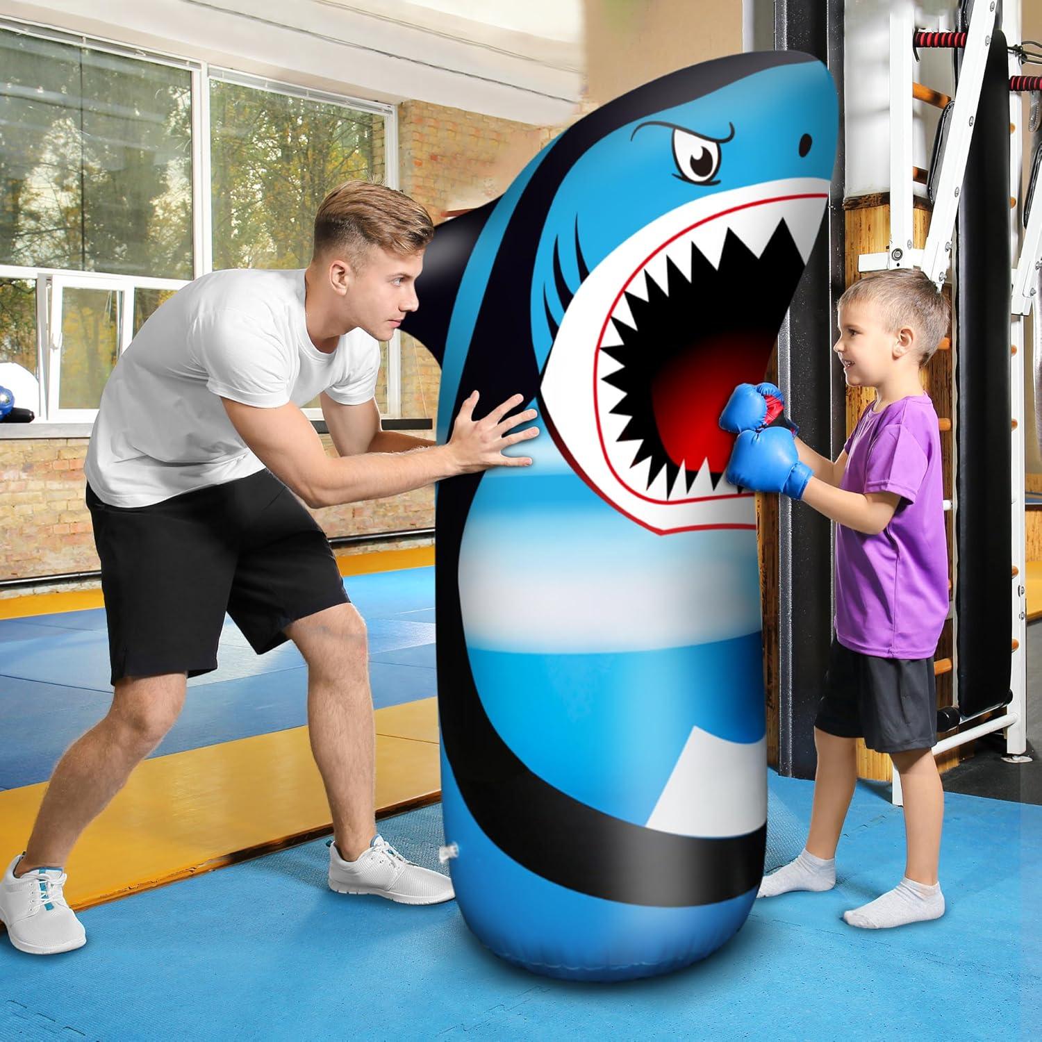 Bolsa de Golpes Inflable Tiburón JOY SPOT! 160 cm para Niños