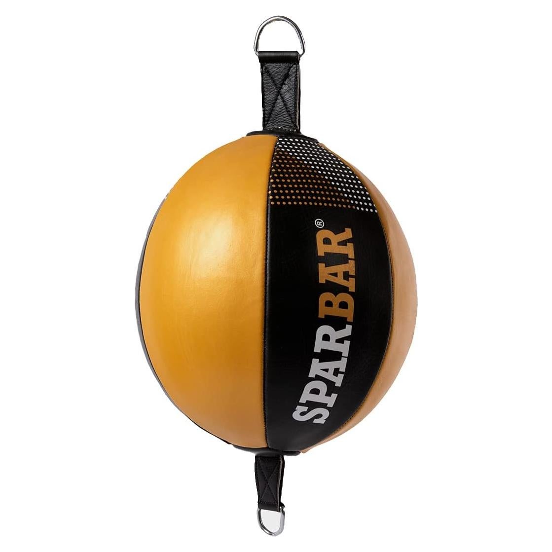 Bolsa de Boxeo Doble Extremo SPARBAR Cuero Negro y Oro