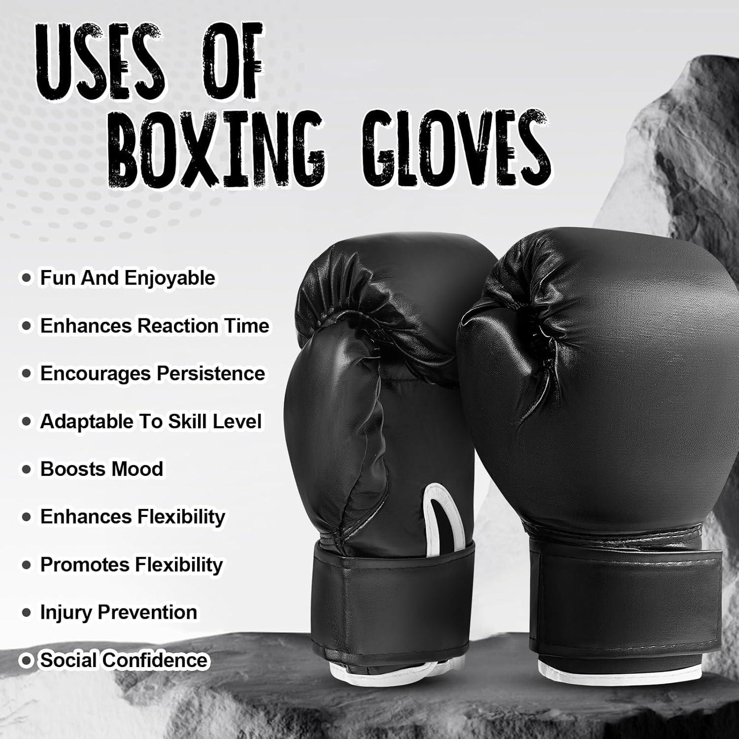 Guantes de Boxeo VercanMonth 6 oz para Niños 2 Pares Entrenamiento