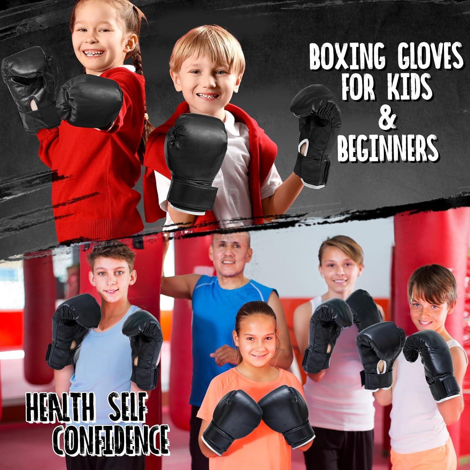 Guantes de Boxeo VercanMonth 6 oz para Niños 2 Pares Entrenamiento