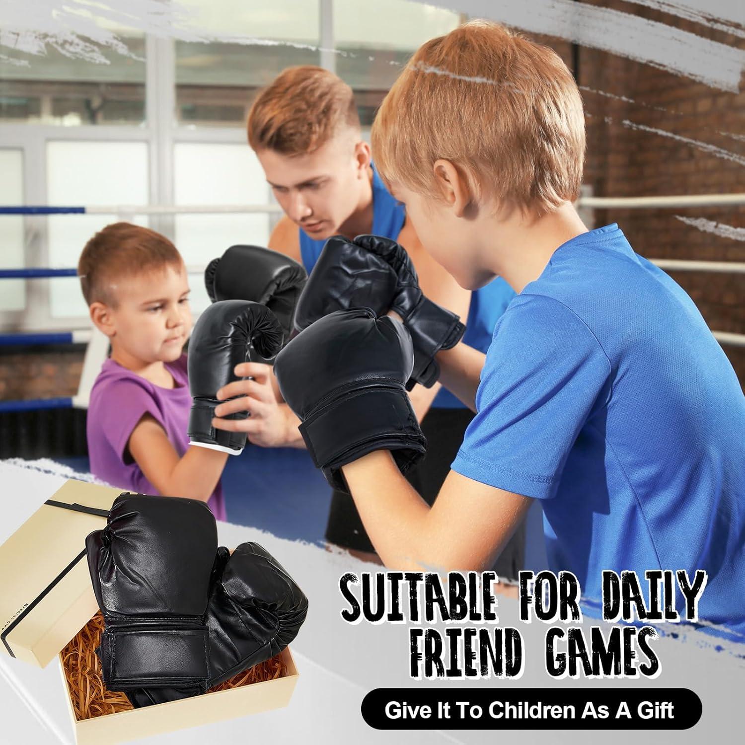 Guantes de Boxeo VercanMonth 6 oz para Niños 2 Pares Entrenamiento
