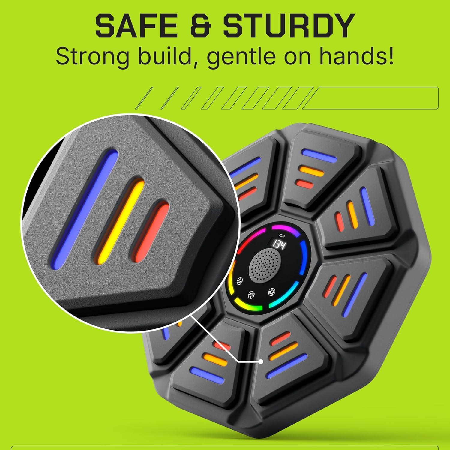 Máquina de Boxeo Musical PulseGear QB10 con Guantes y LED