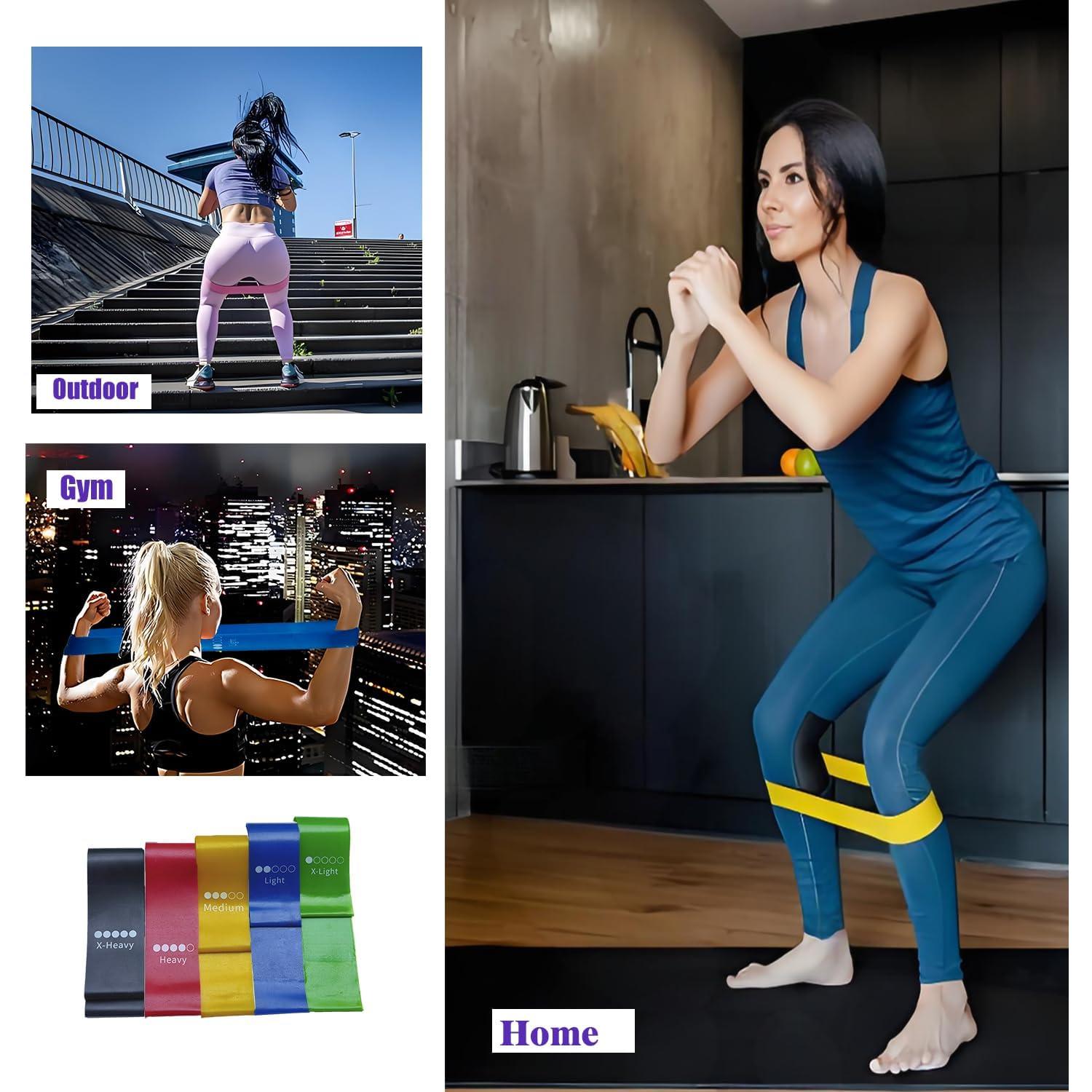 Set de 5 Bandas de Resistencia ZanXinY para Ejercicio y Terapia