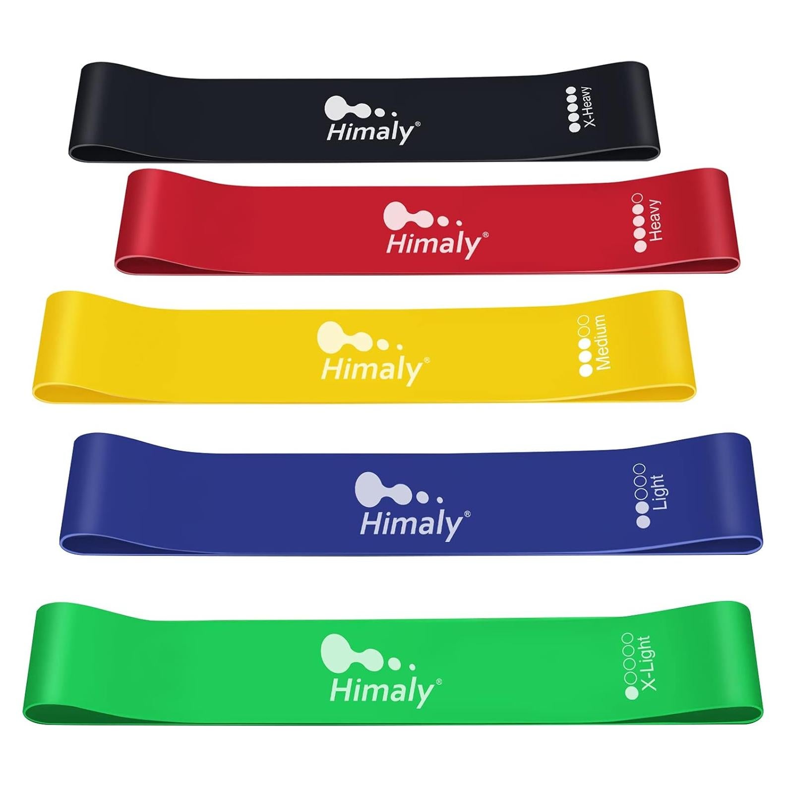 Banda de Resistencia Himaly - 5 Niveles de Fuerza, Caucho Natural