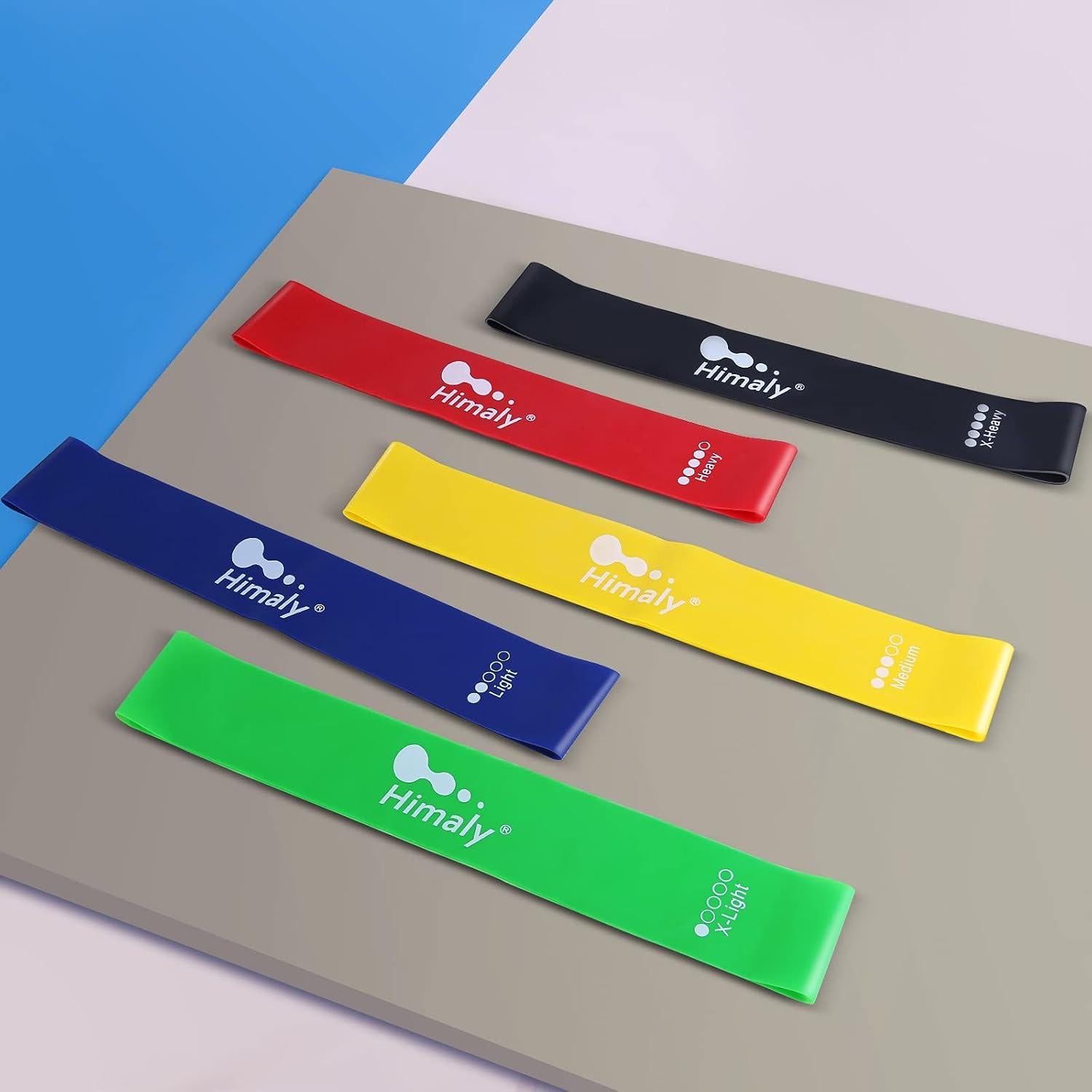 Banda de Resistencia Himaly - 5 Niveles de Fuerza, Caucho Natural