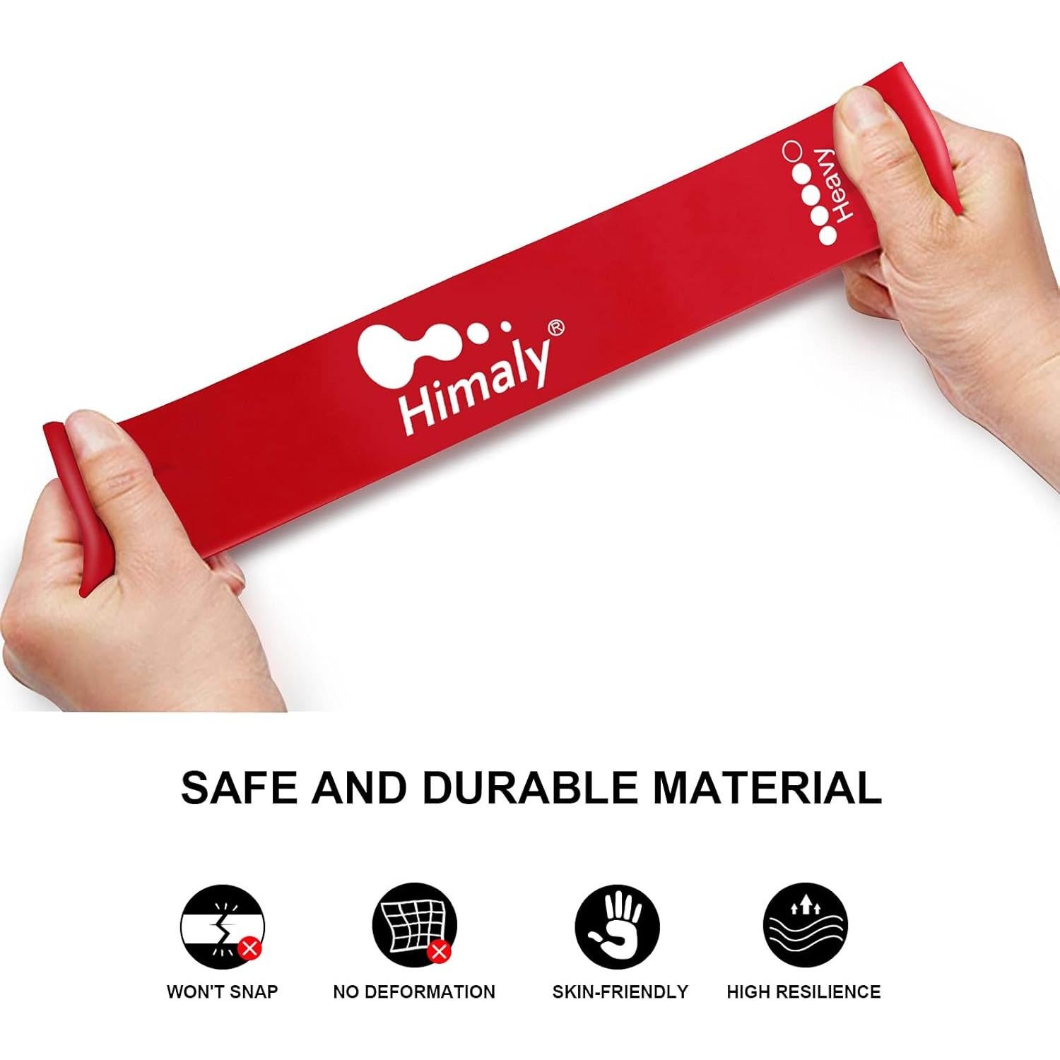 Banda de Resistencia Himaly - 5 Niveles de Fuerza, Caucho Natural