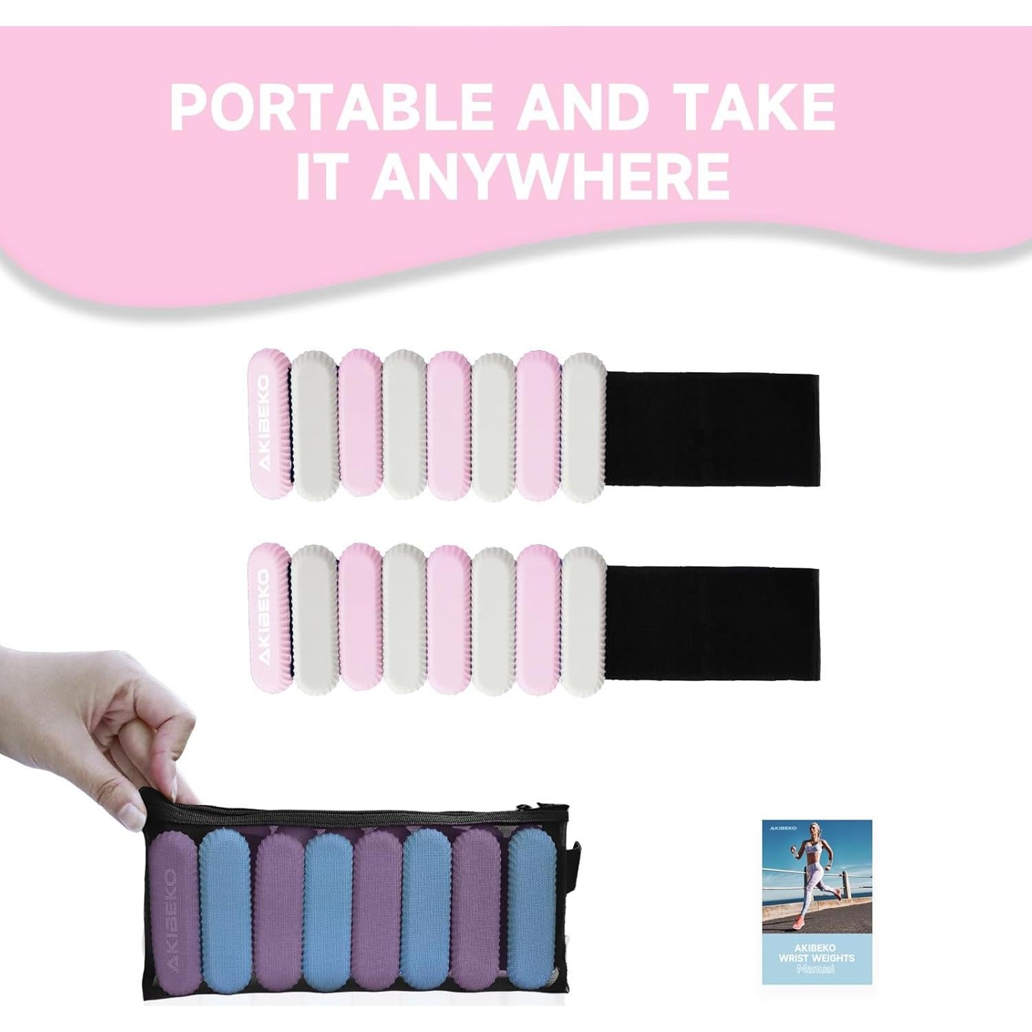 Pesas para Muñeca y Tobillo AKIBEKO 0.45 kg - Conjunto 2 Pzas