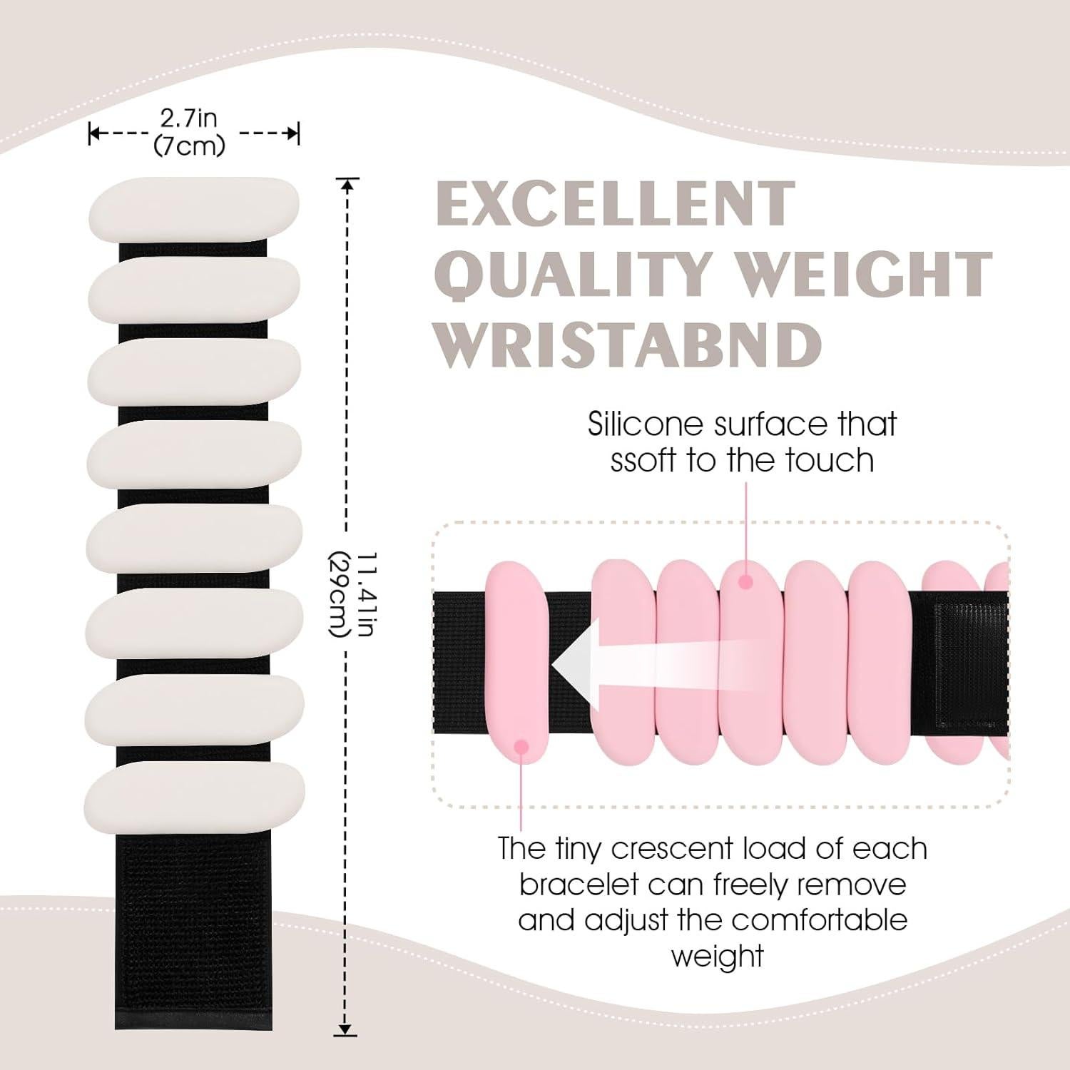 Pesas de Muñeca Grednfhat 0.9 kg Ajustables para Fitness