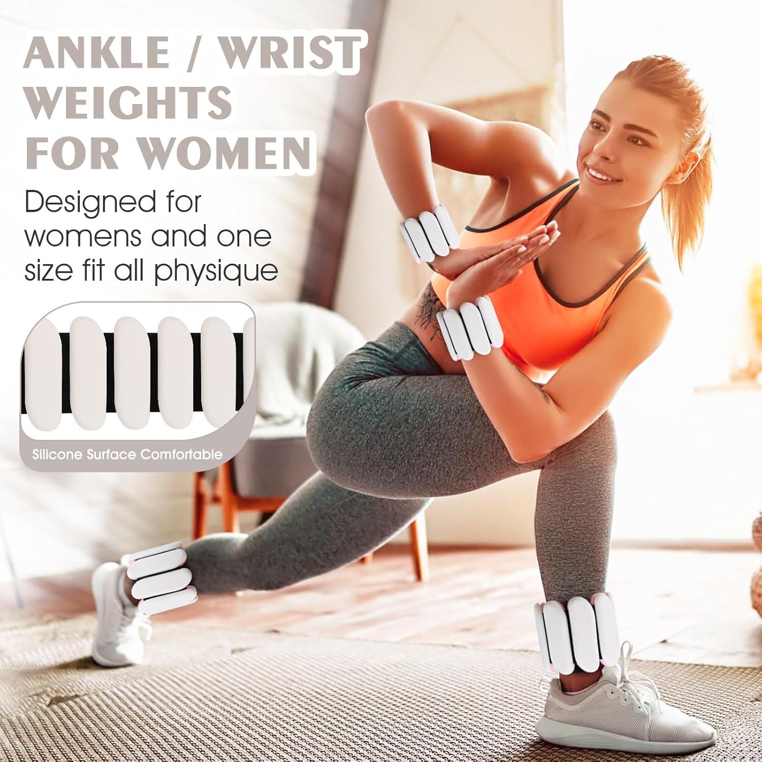 Pesas de Muñeca Grednfhat 0.9 kg Ajustables para Fitness