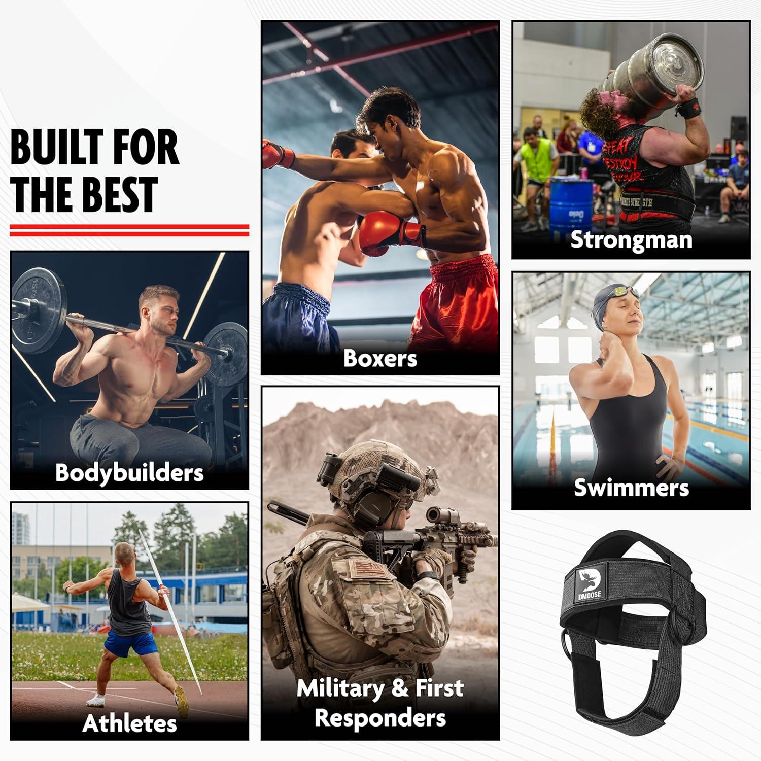 Combo de Fuerza DMoose - Arnés para Cuello y Ejercitador de Antebrazo