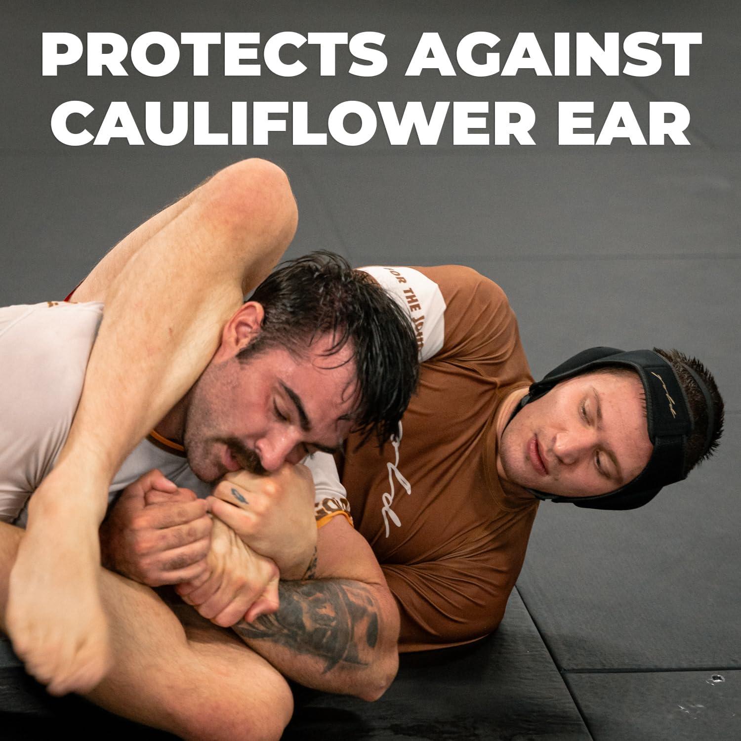 Cabezal Gold BJJ Protector de Oídos Ajustable para Jiu Jitsu