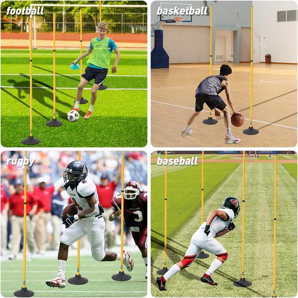 Postes de Entrenamiento de Agilidad Morimoe AP-413 Ajustables