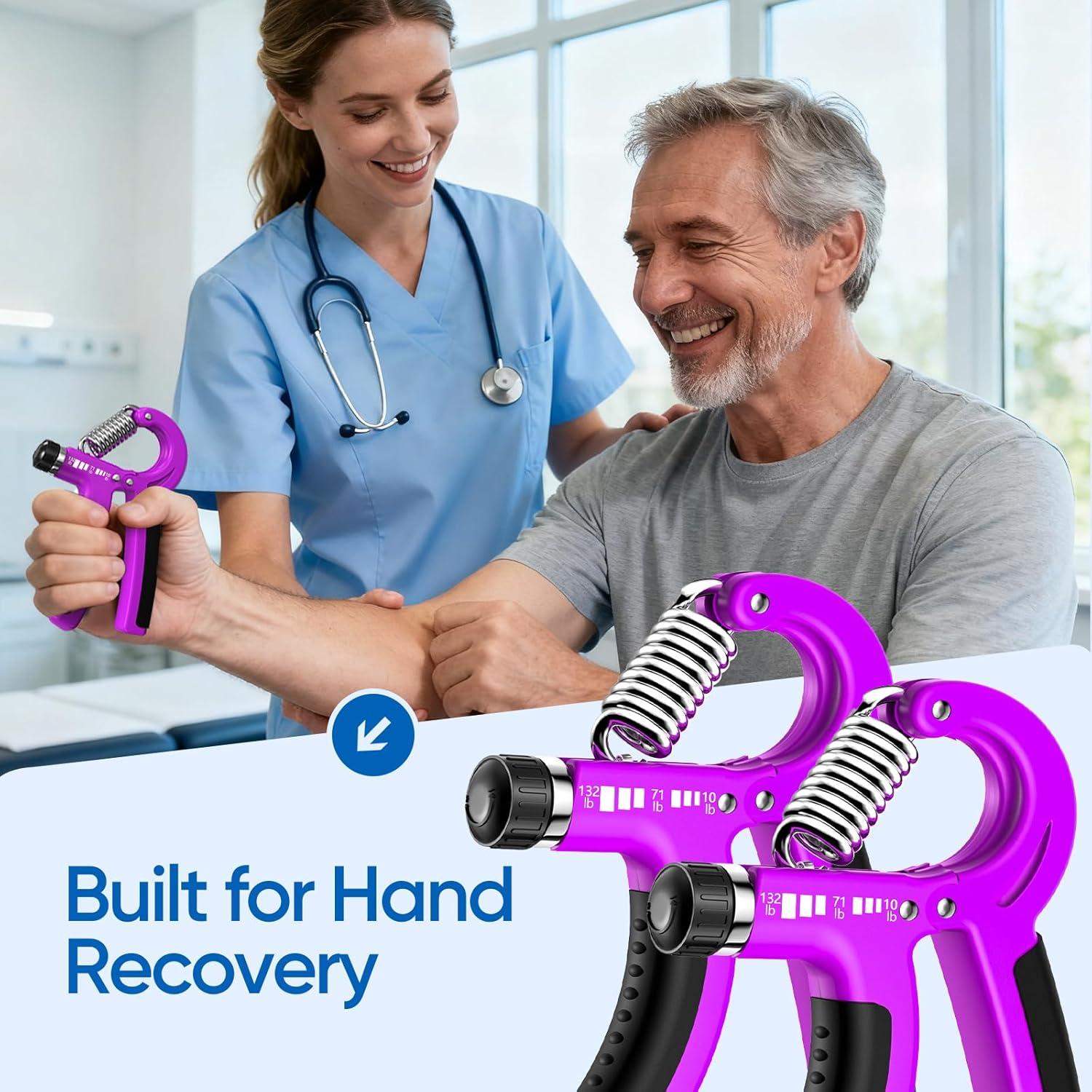 FitBeast Entrenador de Fuerza de Agarre Doble Ajustable 4.5-60 kg