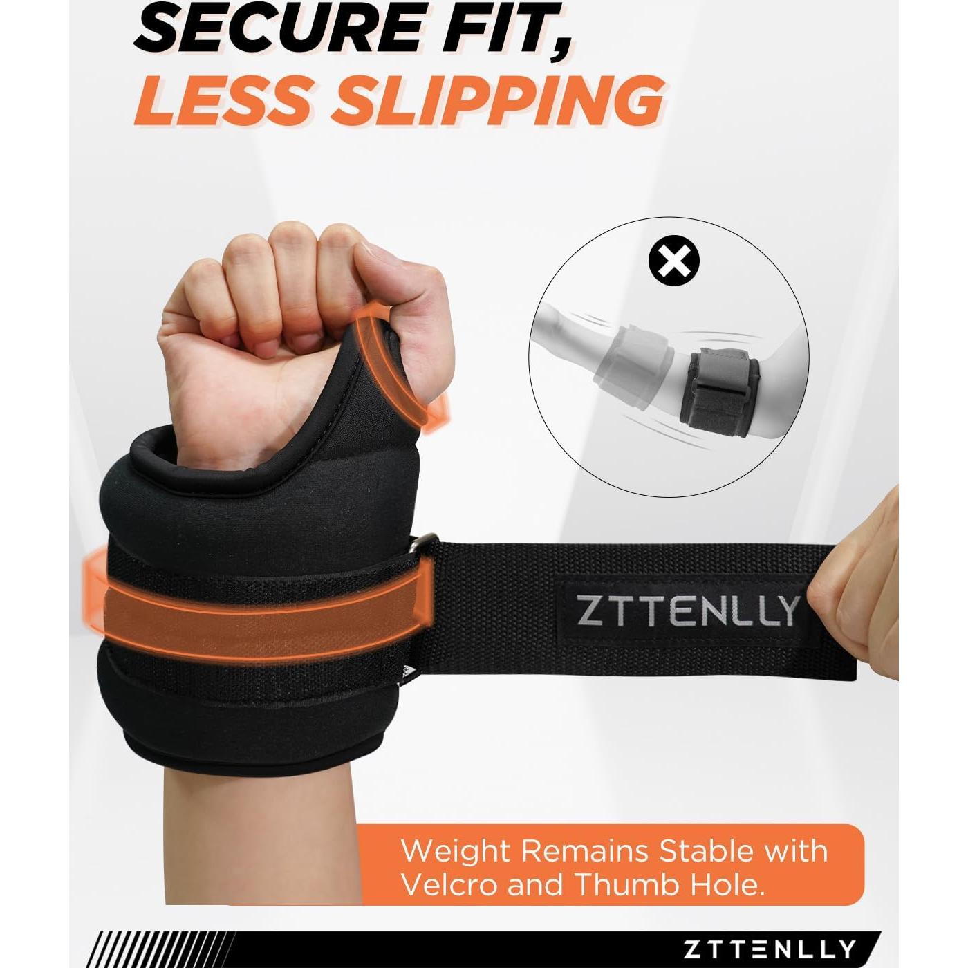 Pesas de Muñeca Ajustables ZTTENLLY 0.45kg - 1lb x 2