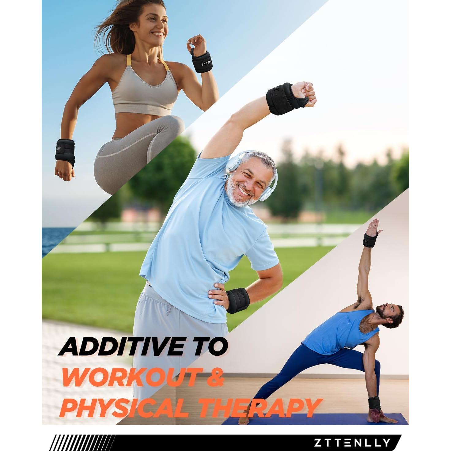 Pesas de Muñeca Ajustables ZTTENLLY 0.45kg - 1lb x 2