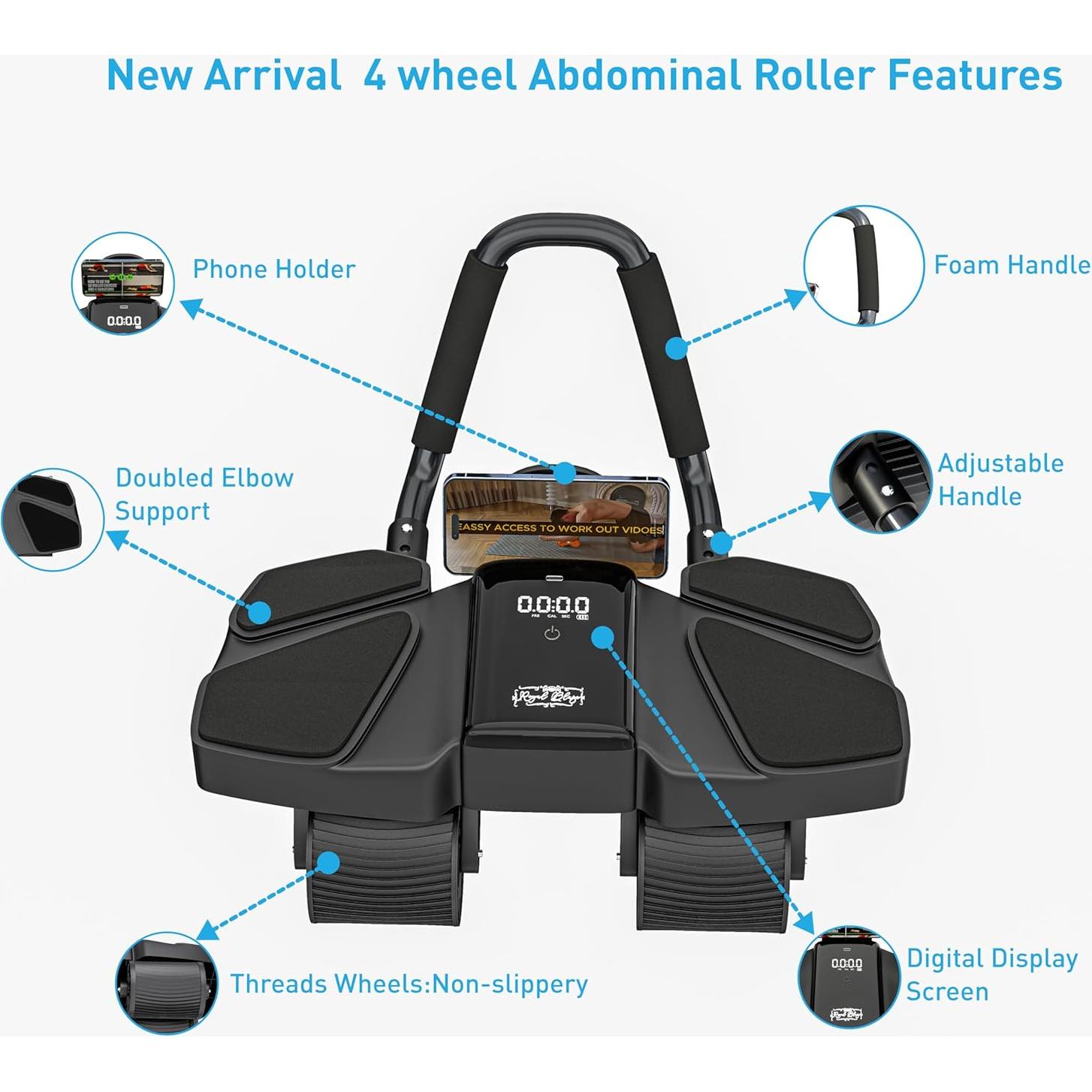 Máquina de Ejercicio Abdominal Royal Blaze + Bandas Resistencia